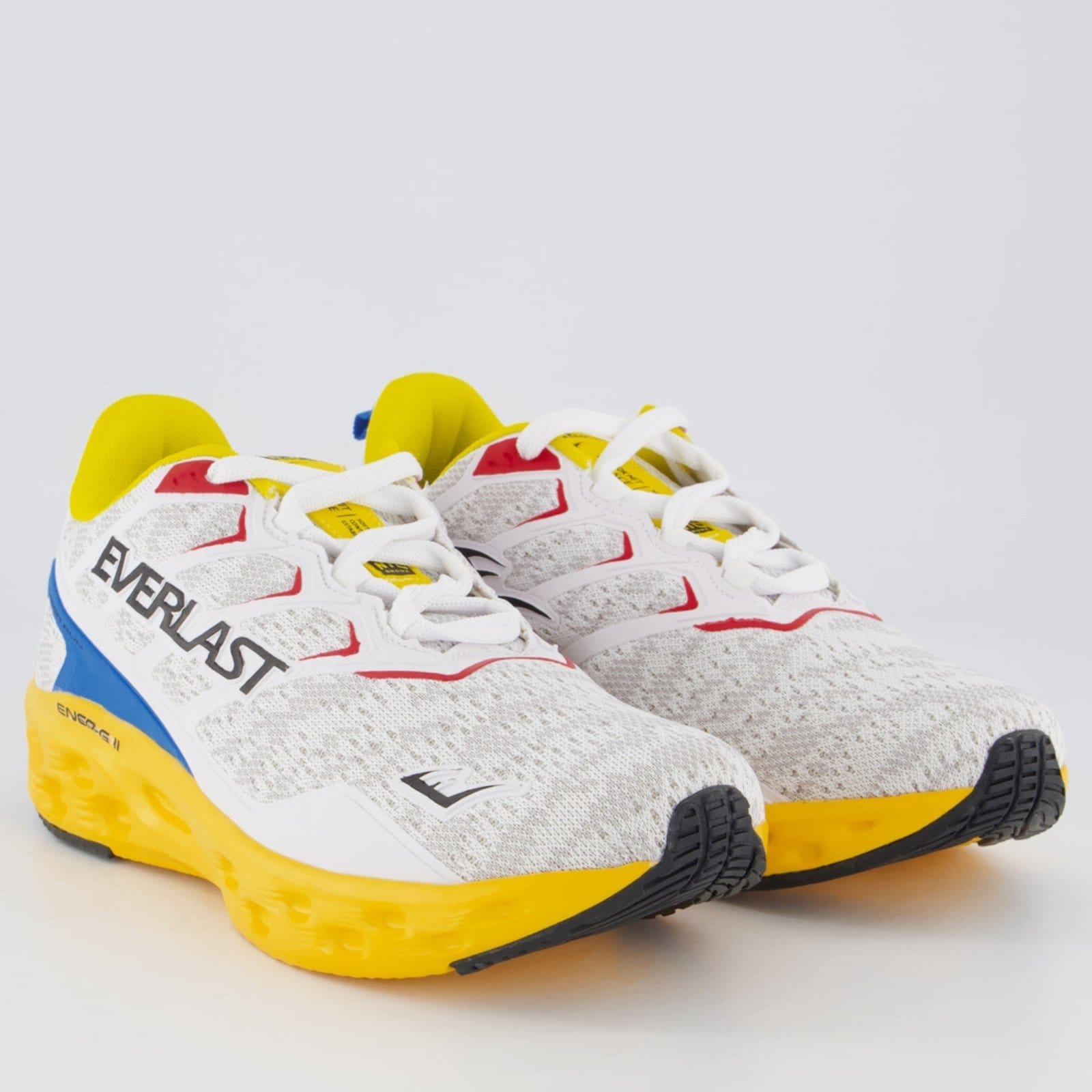 Vista 2 Tênis Everlast Climber Run Feminino e Amarelo Everlast branco