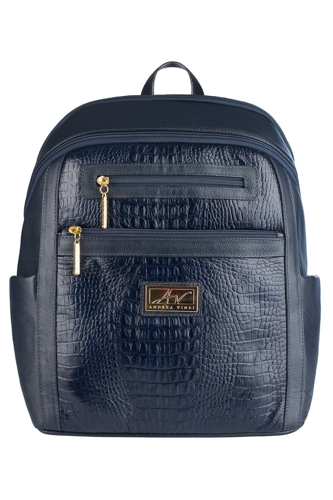 Mochila Andrea Vinci Grande De Couro Croco Marcela