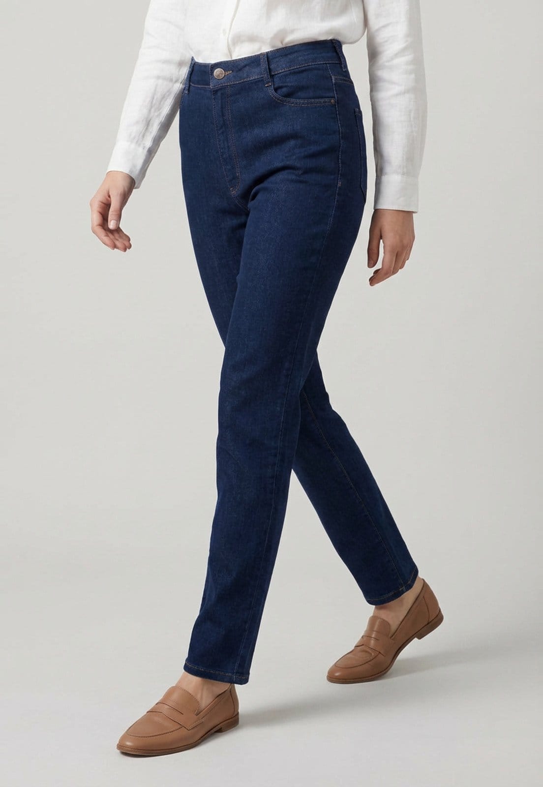 Vista principal Calça Jeans Feminina Colcci Jeans Cintura Alta Escuro Colcci Jeans azul