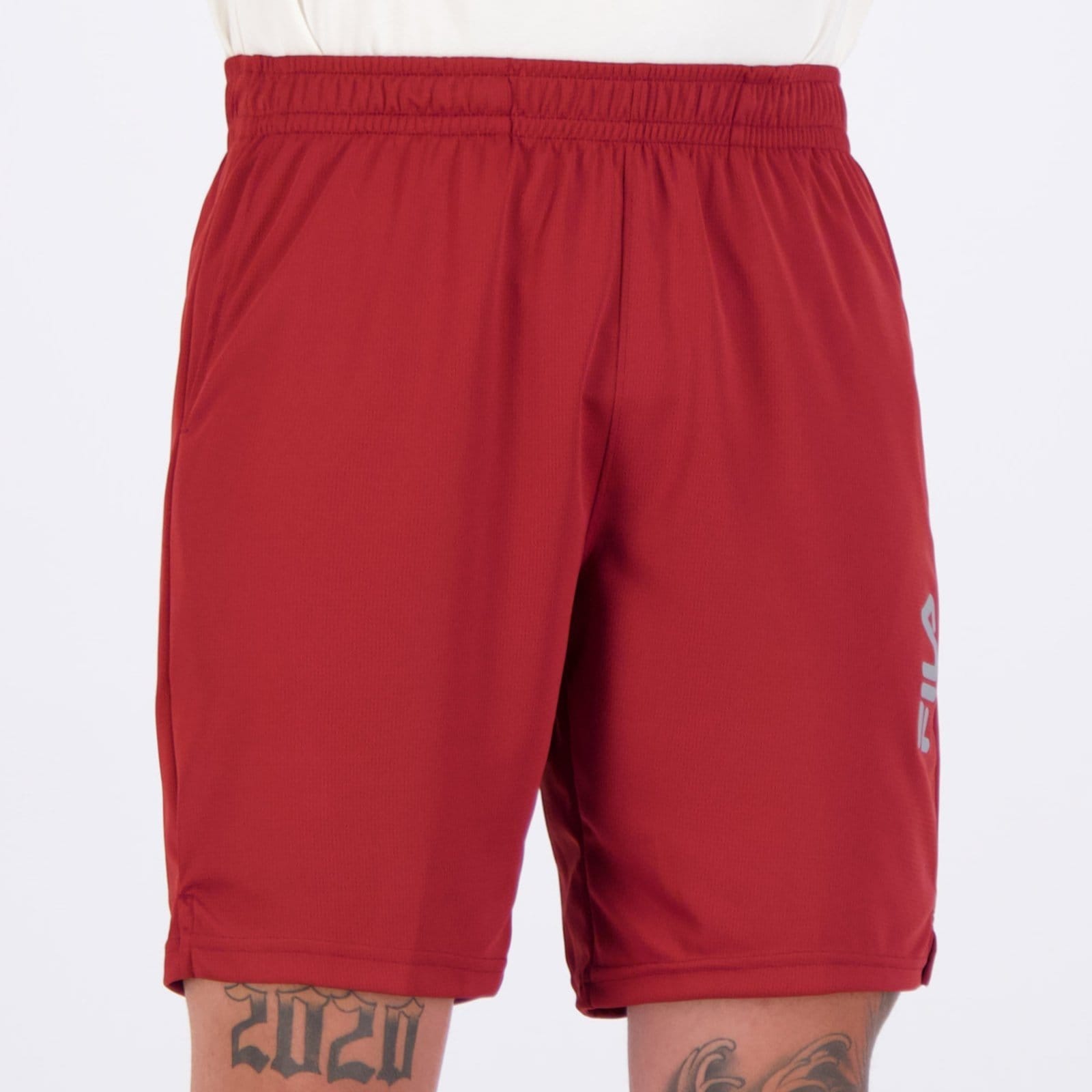 Vista 2 Bermuda Fila Sports Myler 8 Bordô Fila vermelho