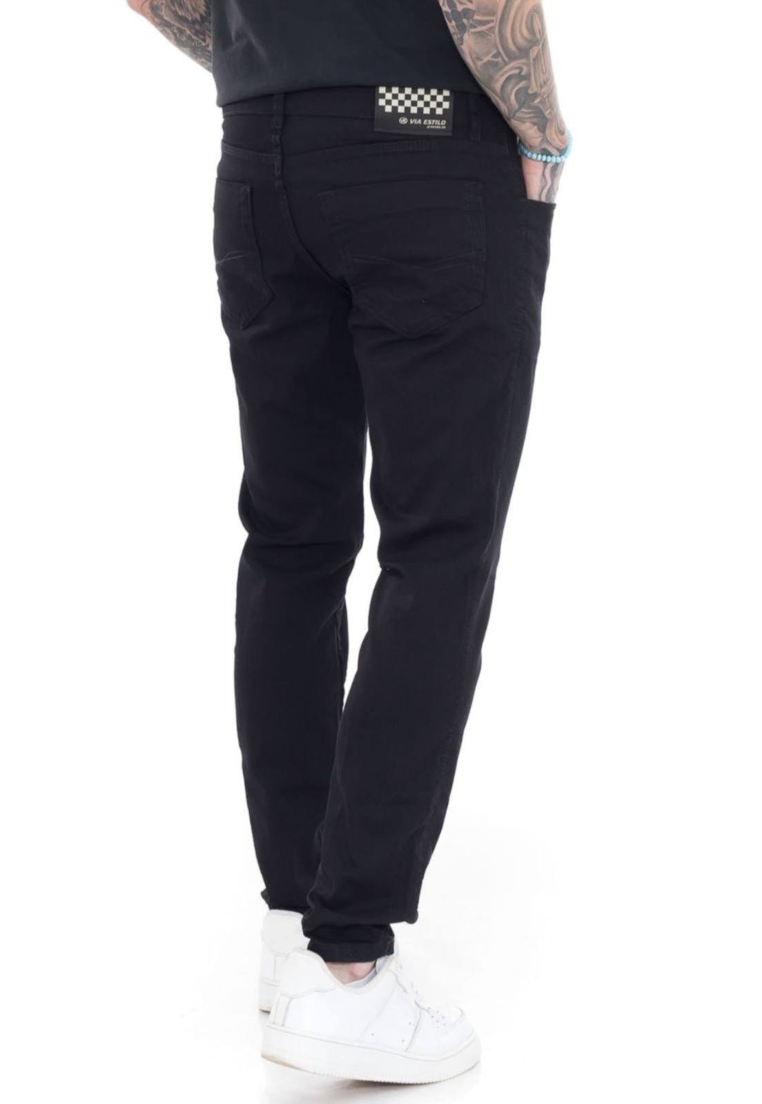 Vista 2 Calça Super Skinny Tempo Hábil Premium II Street Preta 5 Estilo preto