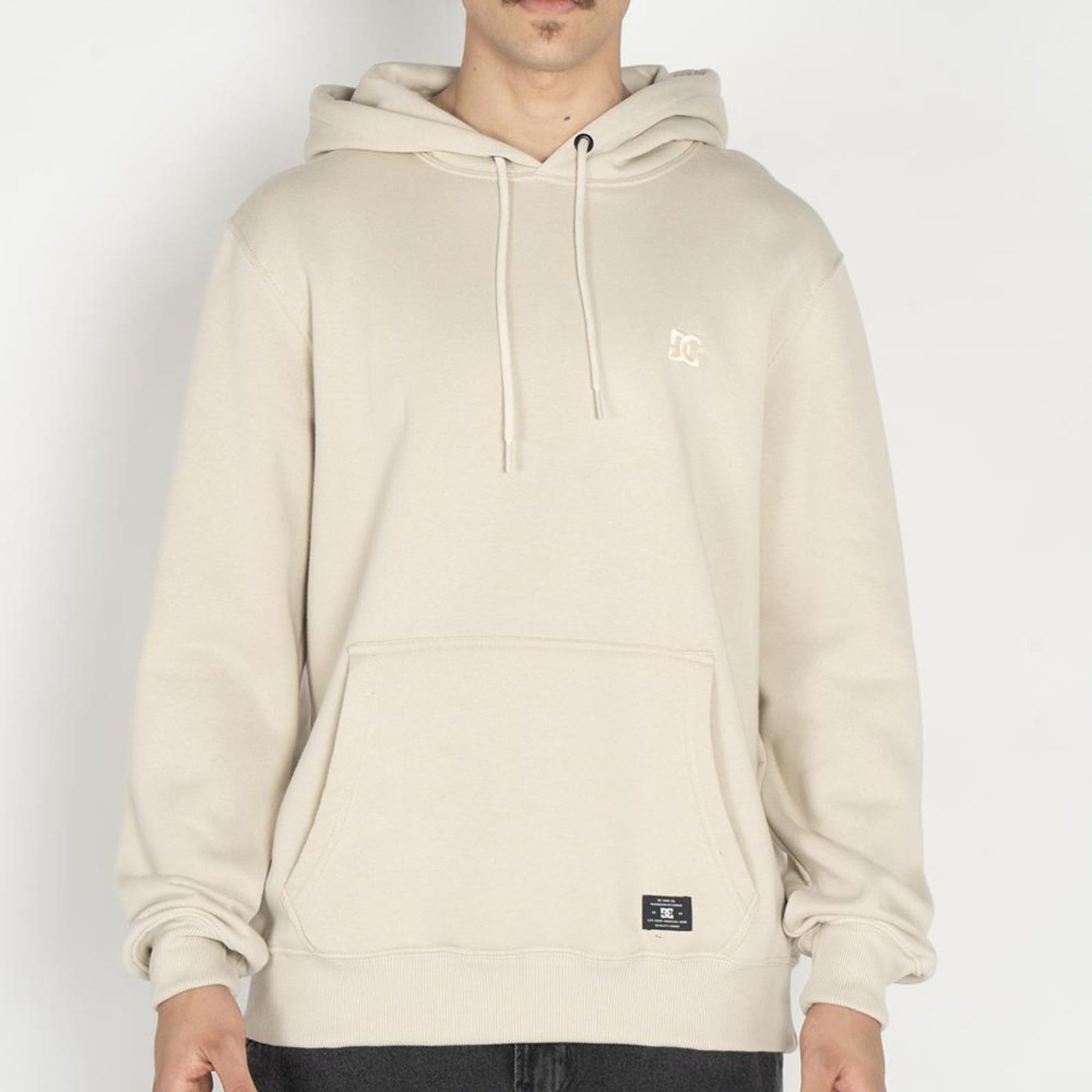 Vista principal Moletom DC Shoes Canguru Embroidery WT25 Masculino DC Shoes bege