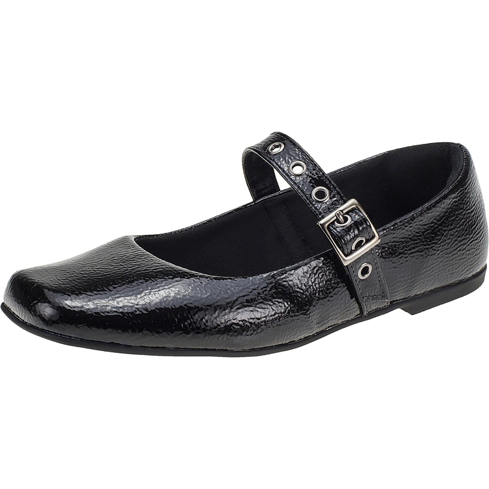 Vista principal Sapatilha Feminina Lóris Shoes Fivela Mary Jane Bico Quadrado Clássico Retro 195 LÓRIS SHOES preto