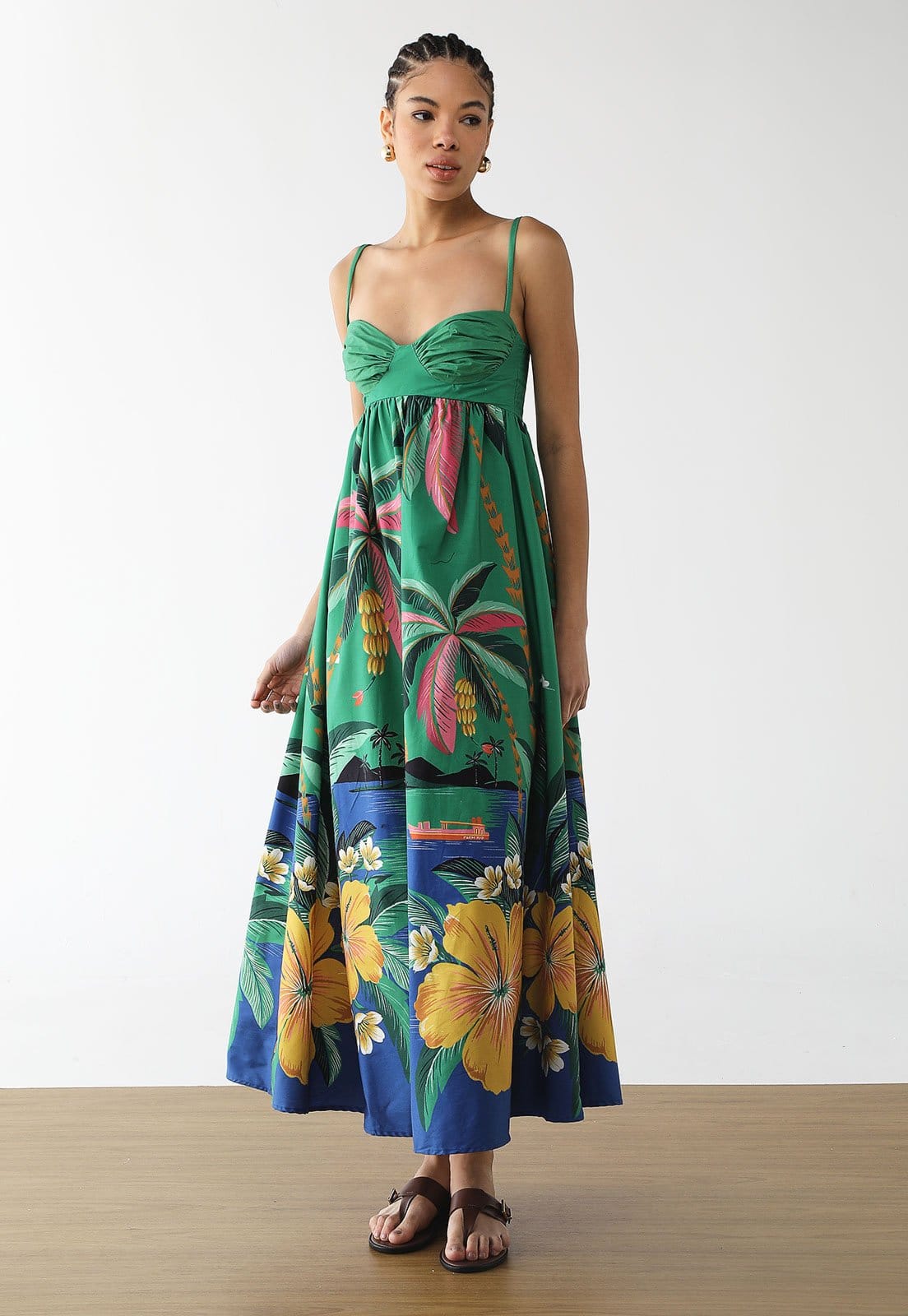 Vestido Feminino FARM Estampa Tropical