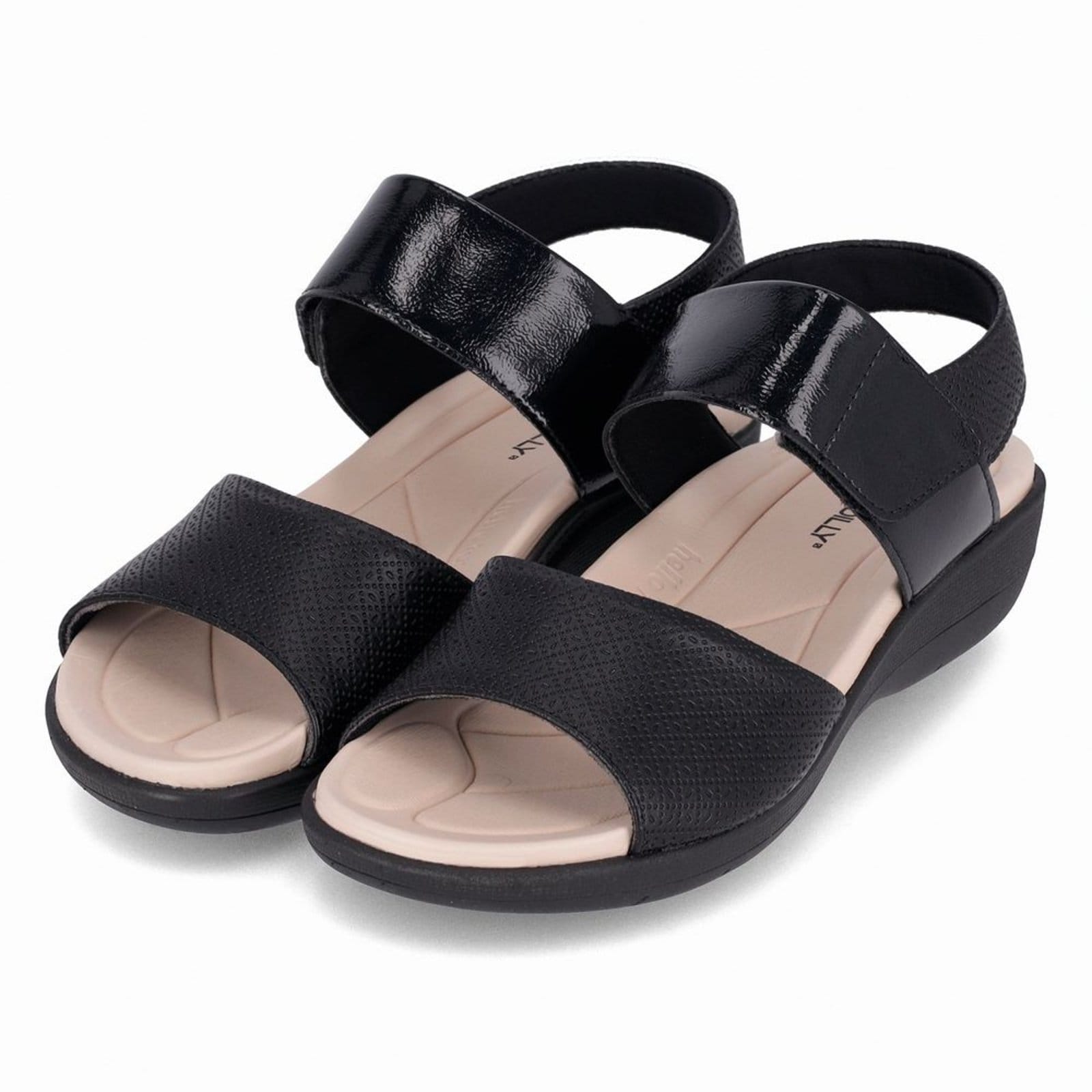 Vista 2 Sandália Fascite Anabela Médio Piccadilly preto