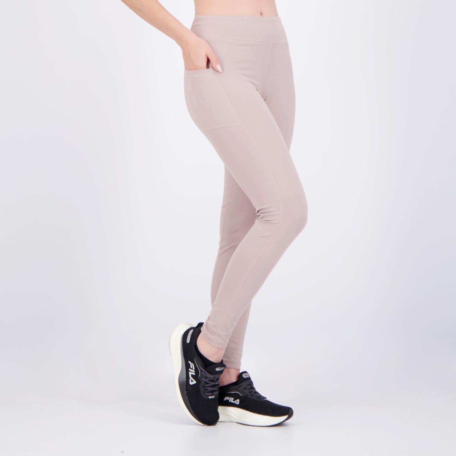 Vista 2 Calça Legging Fila Pocket Life Feminina Claro Fila marrom