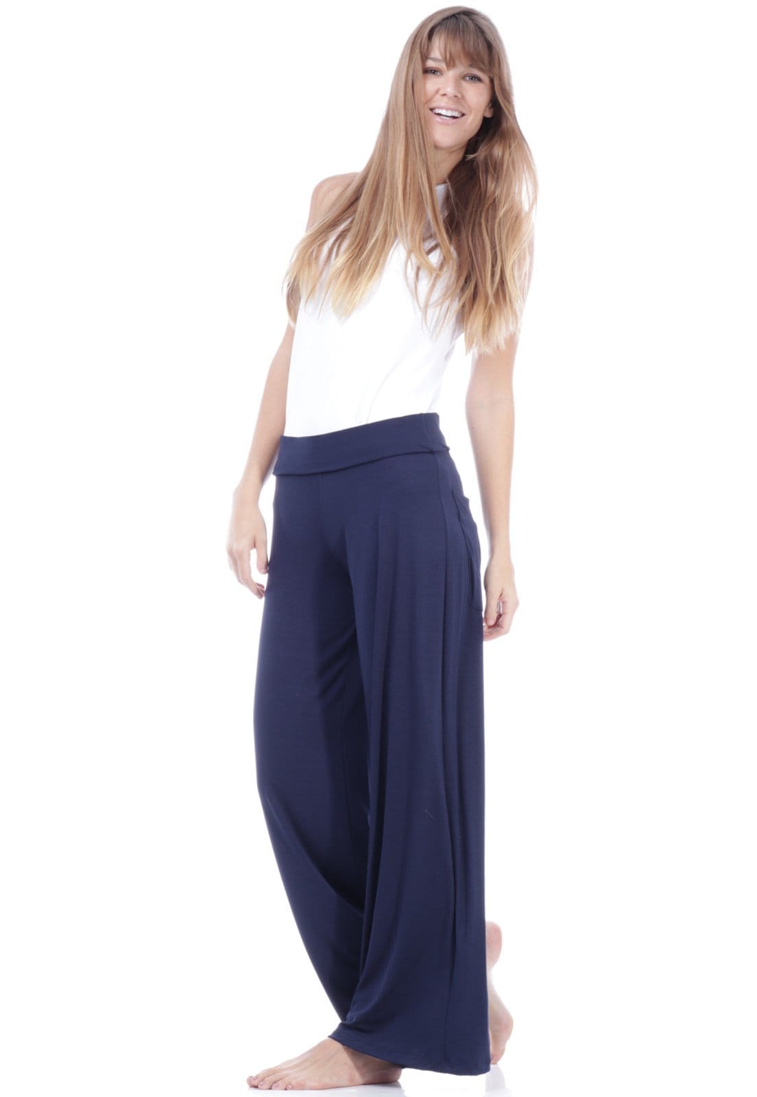 Vista 2 Calça Confortável Cós Dobrado Malha Amazonia Vital Amazonia Vital azul