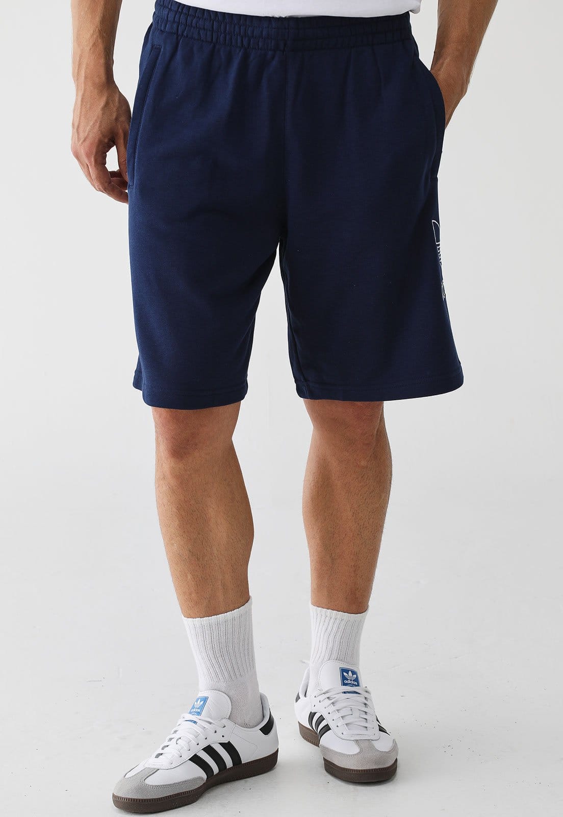 Bermuda adidas Originals Reta Tref Azul-Marinho