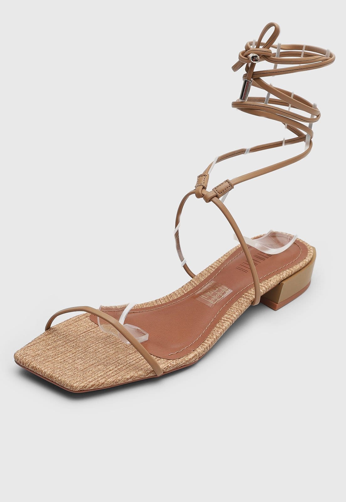 Rasteira Feminina Santa Lolla Tiras Amarração Natural