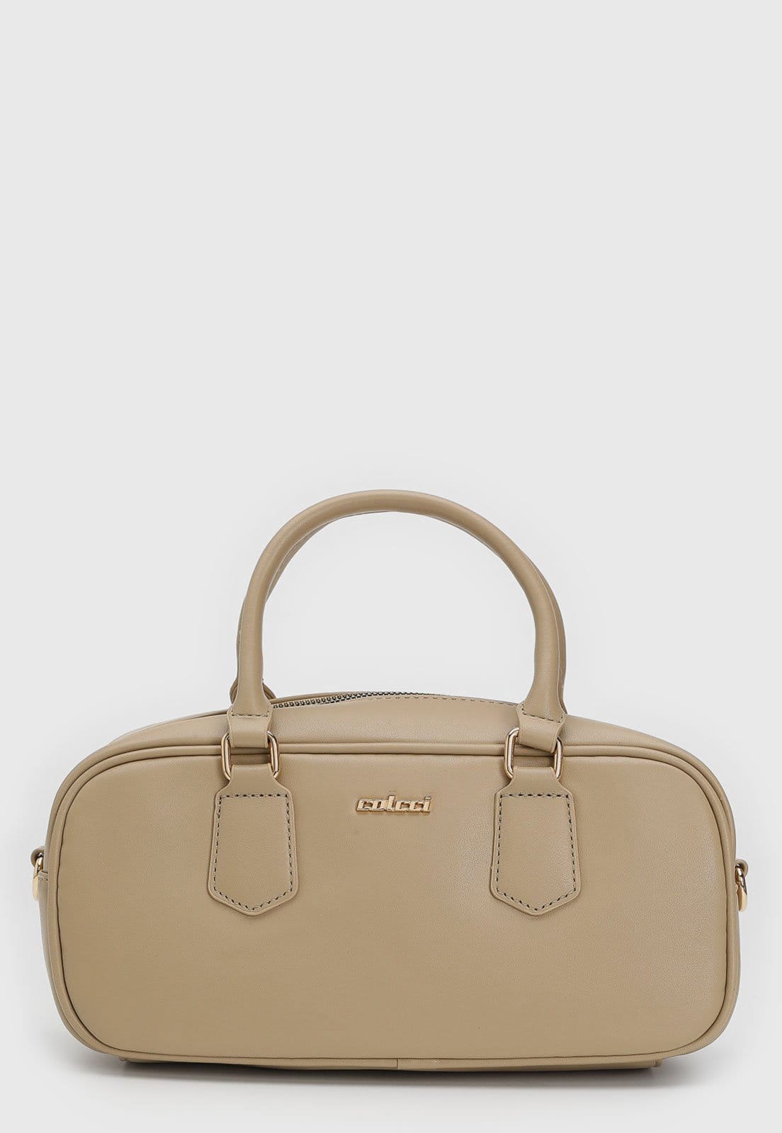 Vista 2 Bolsa Feminina Colcci Média Logo Metálica Colcci bege