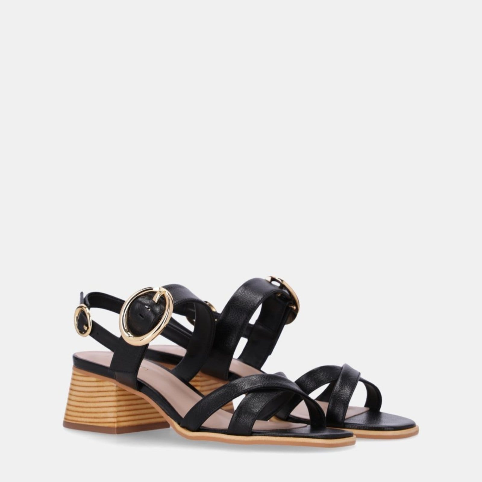 Vista 2 Sandália de Salto Luz da Lua - 80680008 Luz Da Lua Luz Da Lua preto