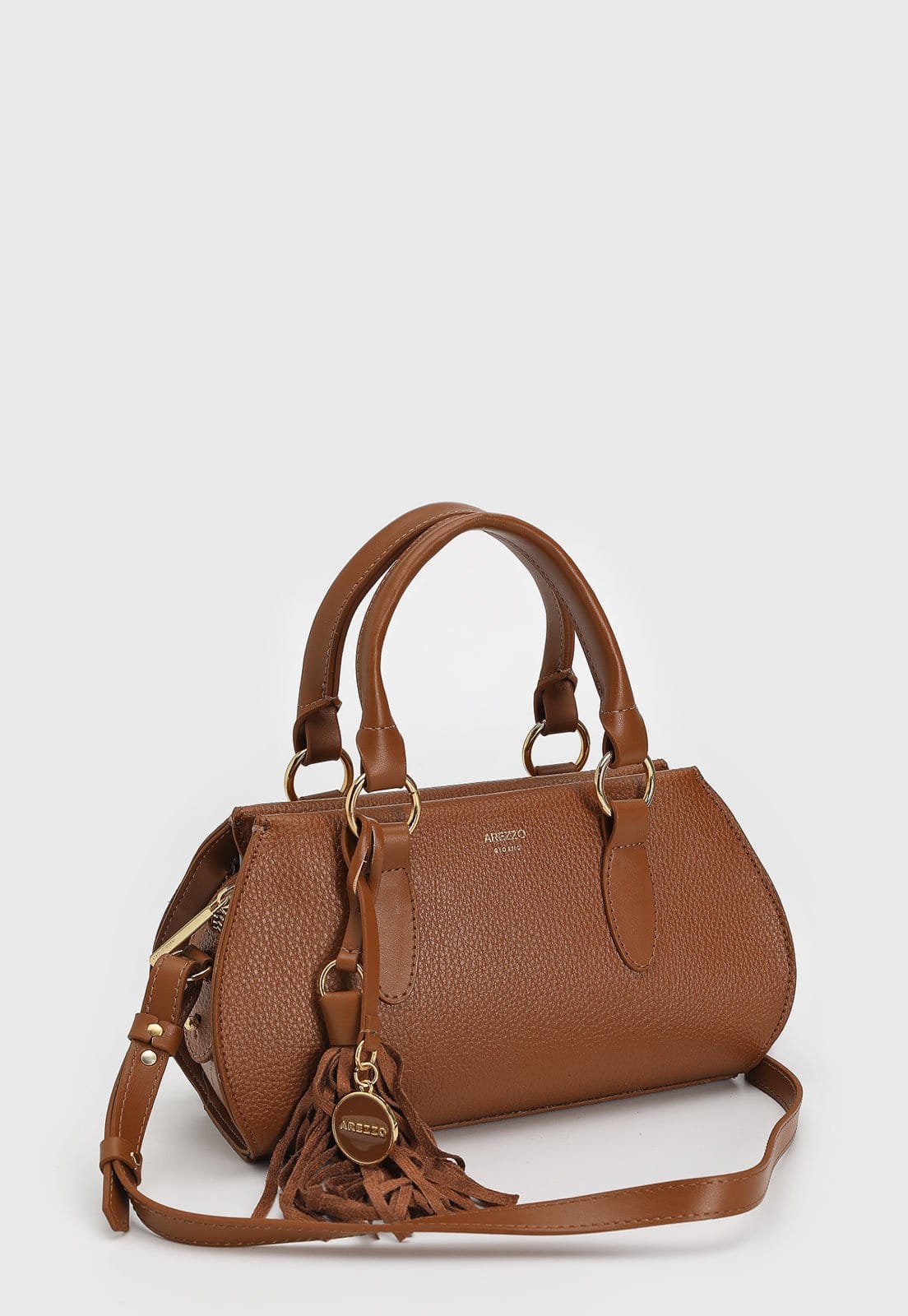 Vista 2 Bolsa Feminina Arezzo Soul Estruturada Arezzo caramelo