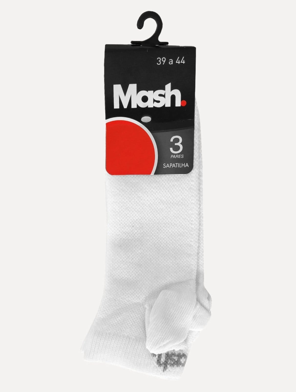 Meia Mash Esportiva Sapatilha Branca Kit 3 Pares - 2