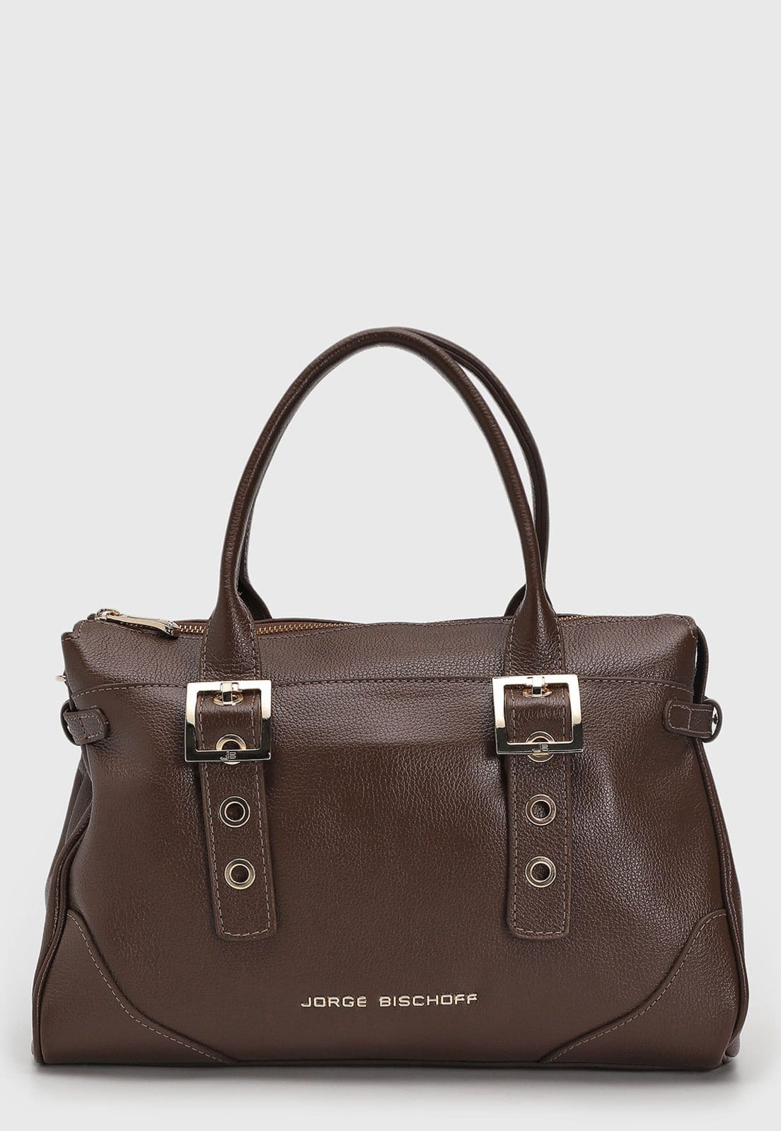 Vista principal Bolsa Feminina Jorge Bischoff Grande Detalhe Fivela Jorge Bischoff marrom