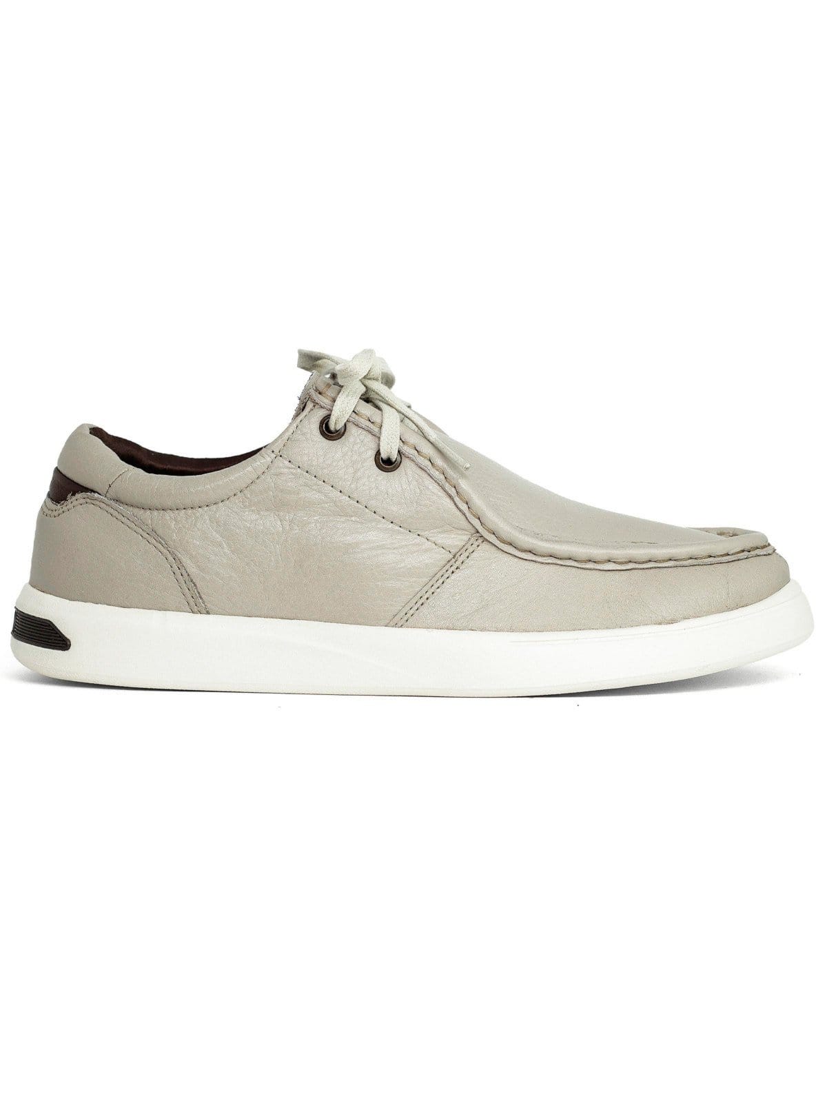 Tênis Masculino Ferracini 24h Buzios Casual Couro Cadarço Dockside Claro