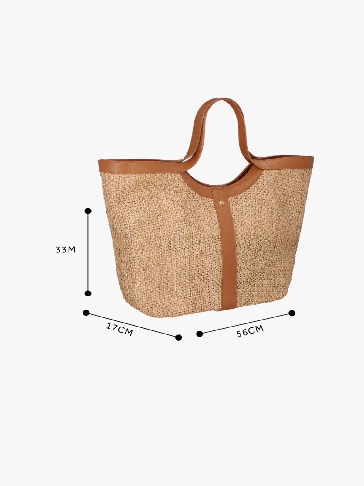 Bolsa Luiza Barcelos Grande Em Couro E Ráfia