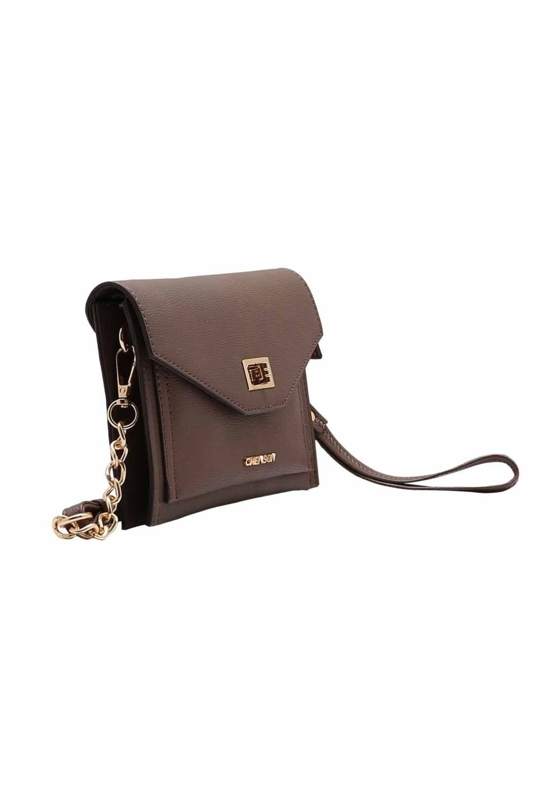 Vista 2 Bolsa Feminina Chenson Original Transversal 3484933 Chenson marrom