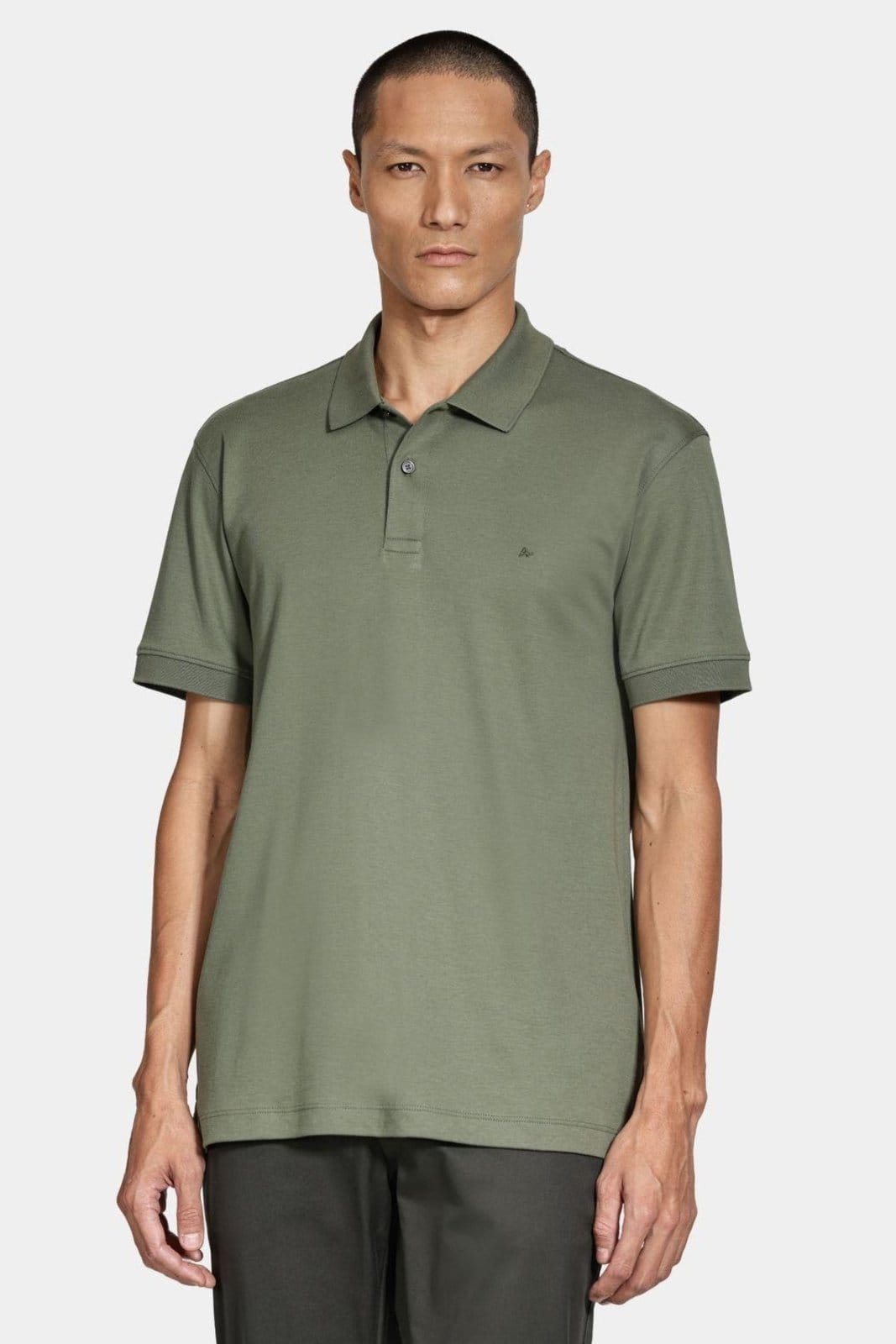 Vista principal Polo Aramis Manga Curta Interlock Pima Selva Aramis verde