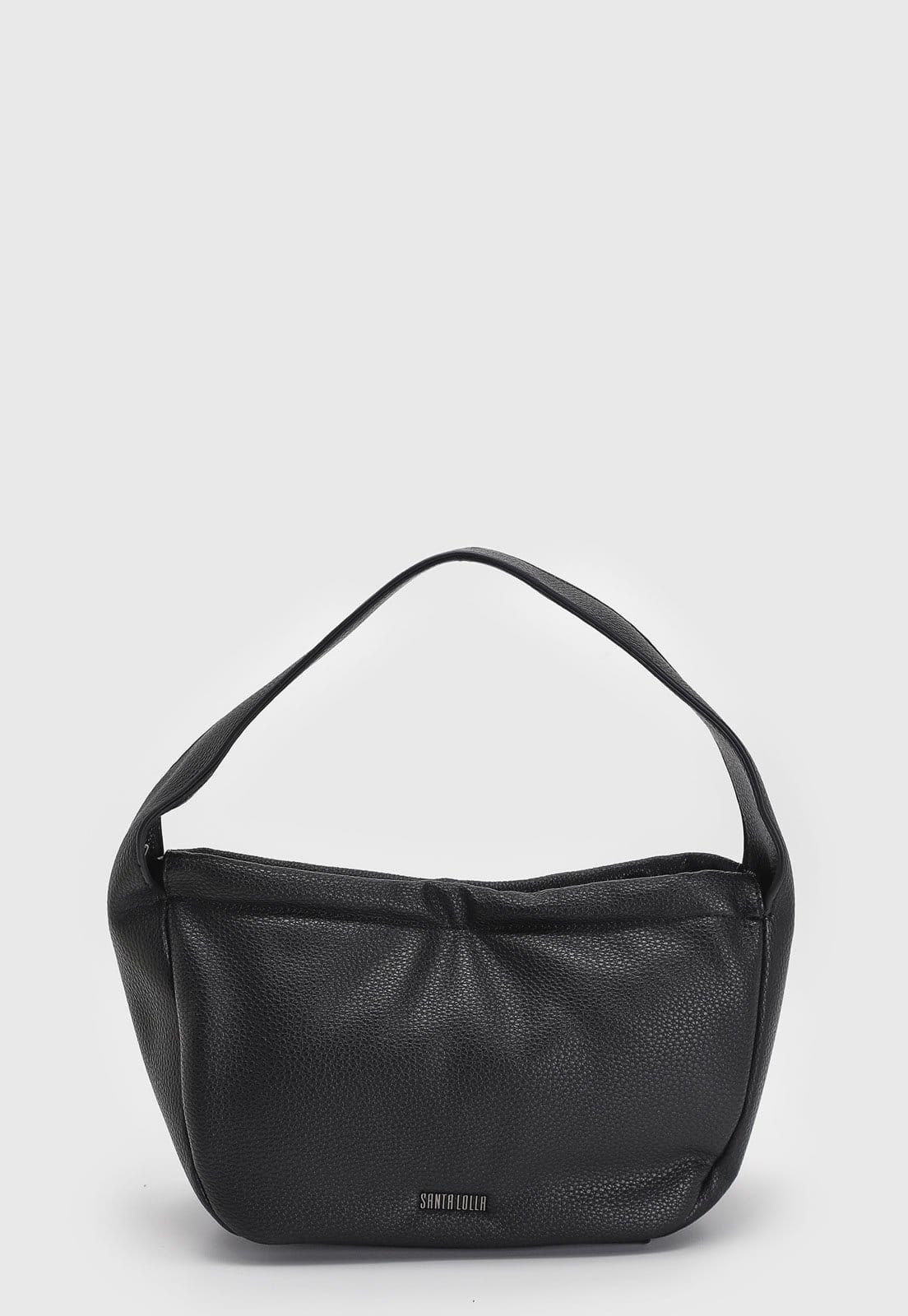 Vista principal Bolsa Tiracolo Santa Lolla Hobo Preta Santa Lolla preto