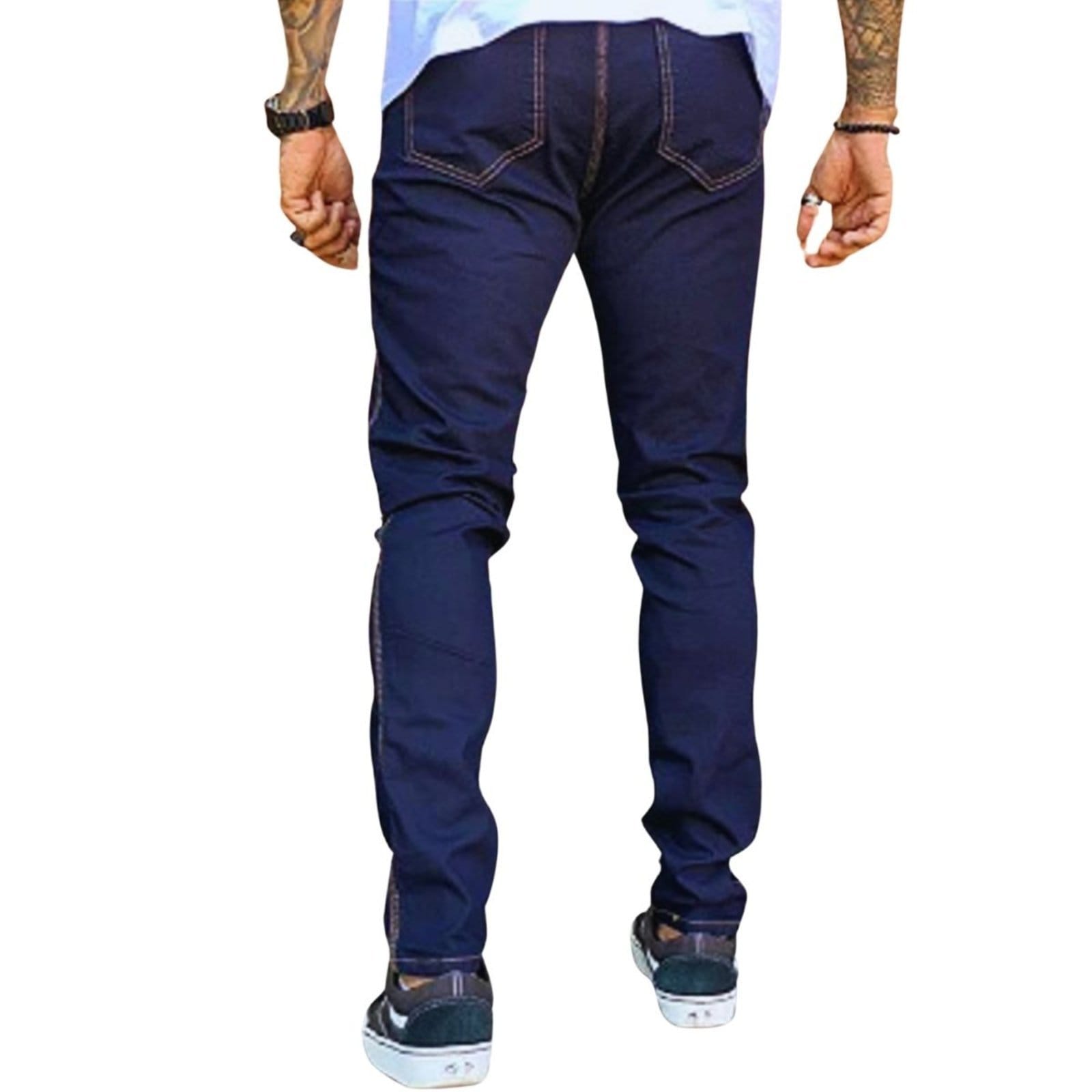 Vista 2 Calça Azulão Jeans Masculina Alleppo Jeans Londres Alleppo Jeans azul marinho