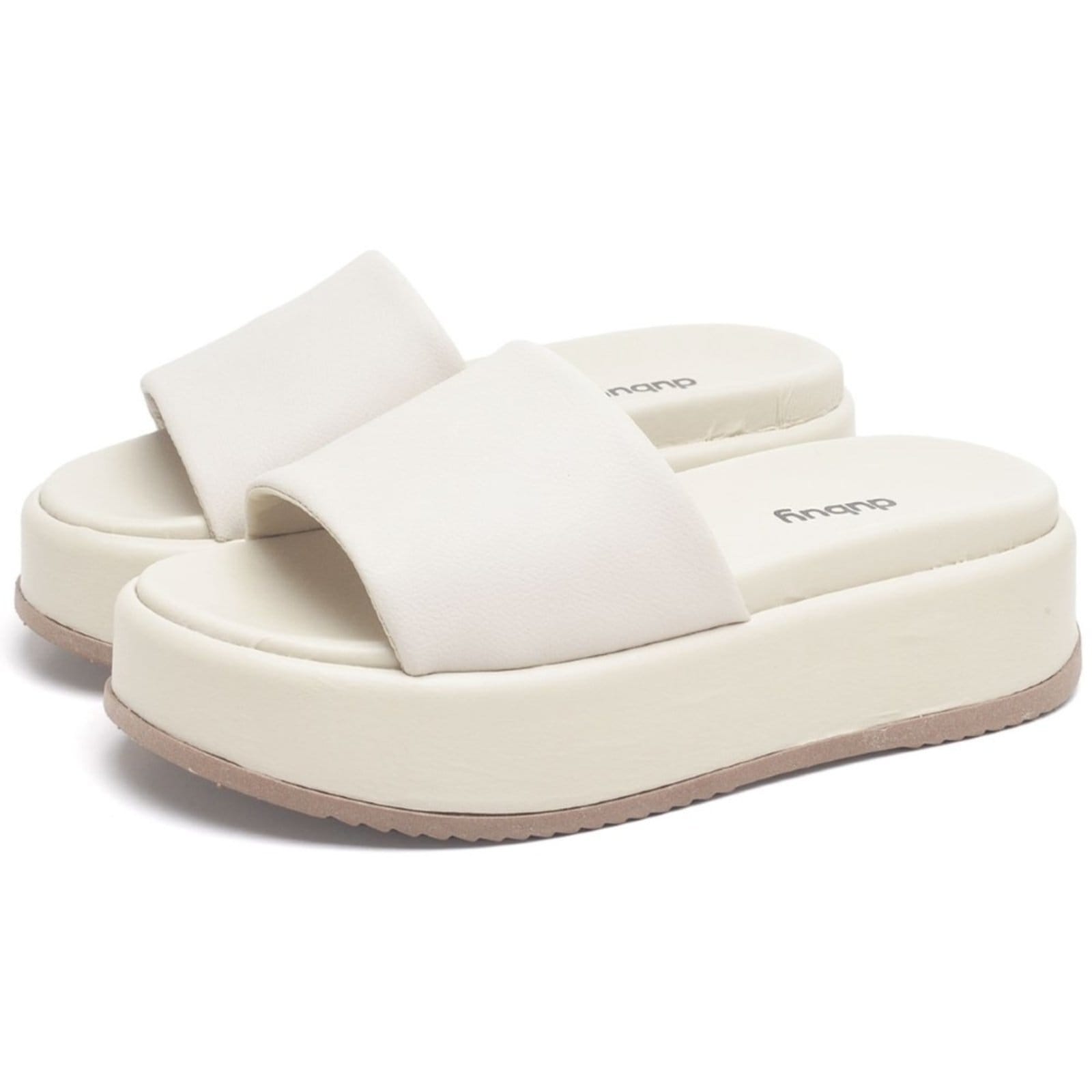 Papete Chinela Tamanco Feminino DUBUY 2062FG Off-White