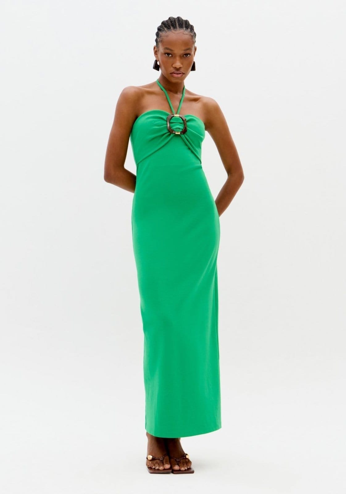 Vestido Super Midi Frente Única