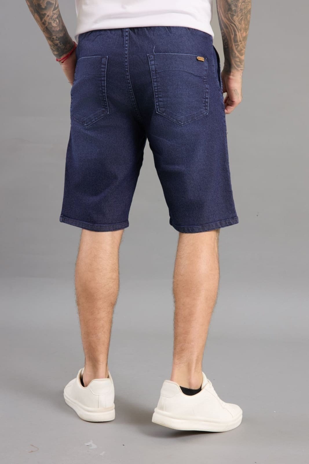 Vista 2 Bermuda Jeans Jogger Moletinho Masculino Lemier Collection LEMIER azul