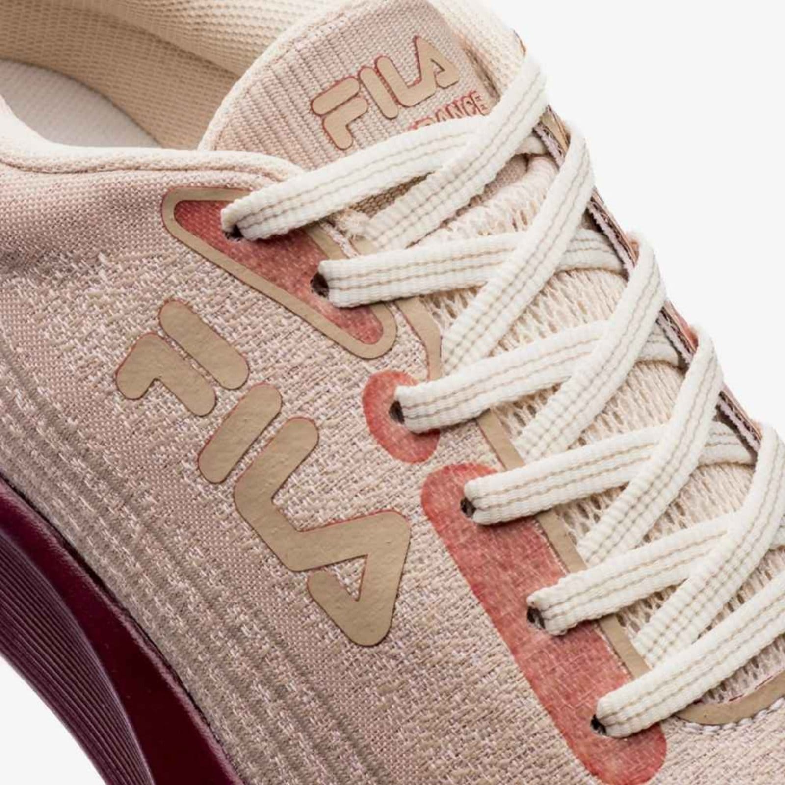 Vista 2 Tênis Esportivo Feminino Endurance Burgundy Fila F02R0 Fila bege