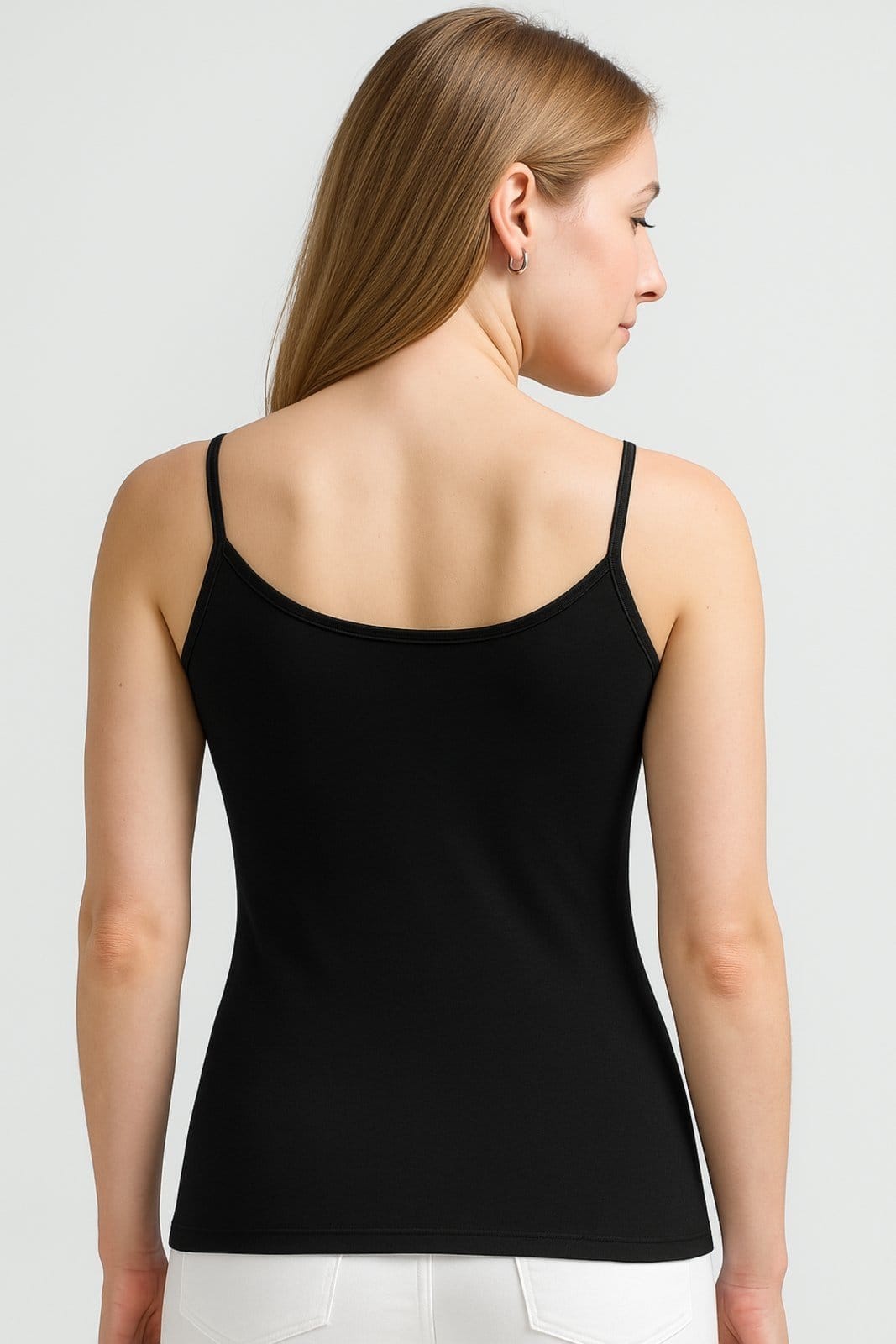 Vista 2 Camisa D Bell Outlet Fashion Alça Fina D BELL OUTLET FASHION preto