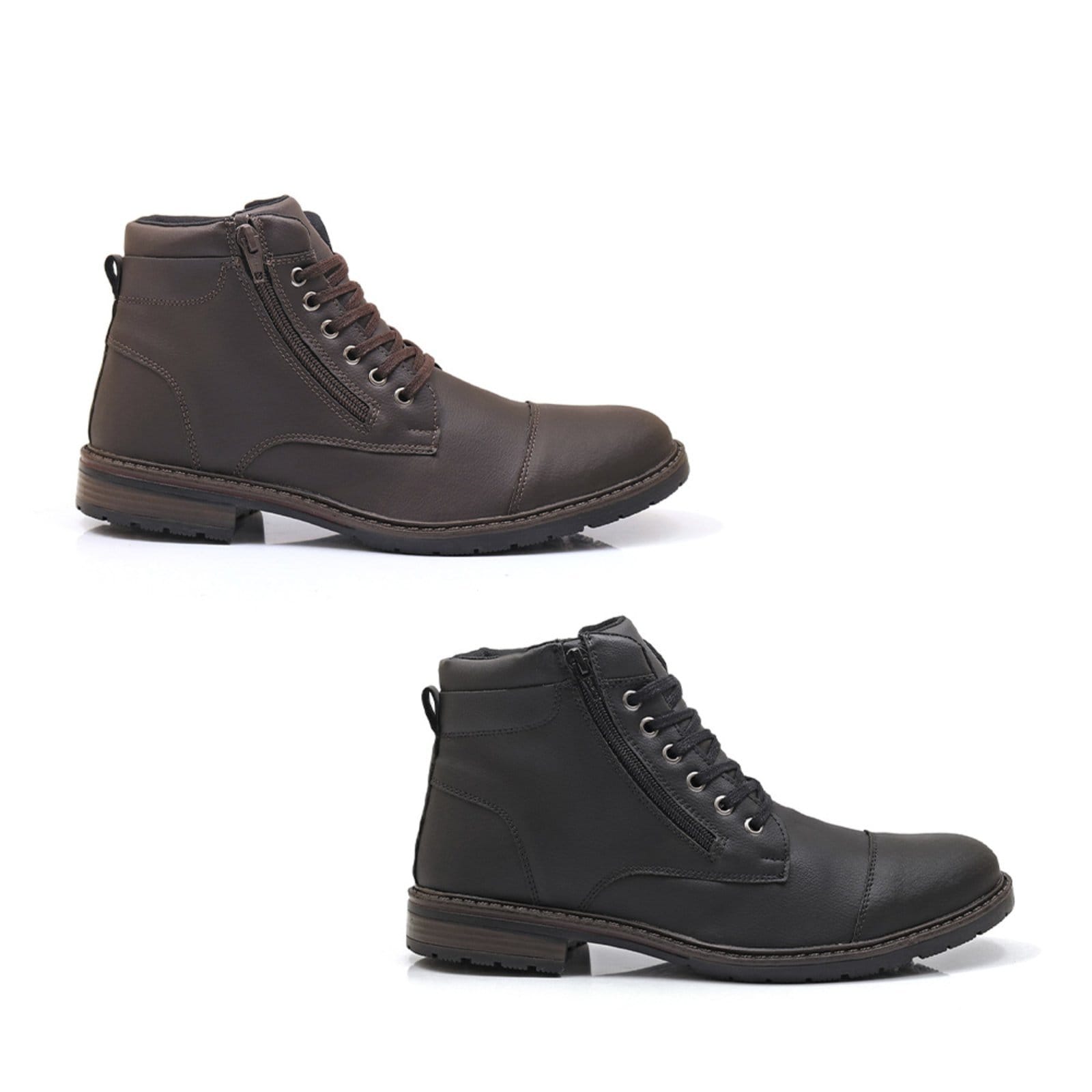 Vista principal Kit 2 Pares Bota Masculina Bredeni Com Ziper State Preto/Marrom BREDENI multicolorido