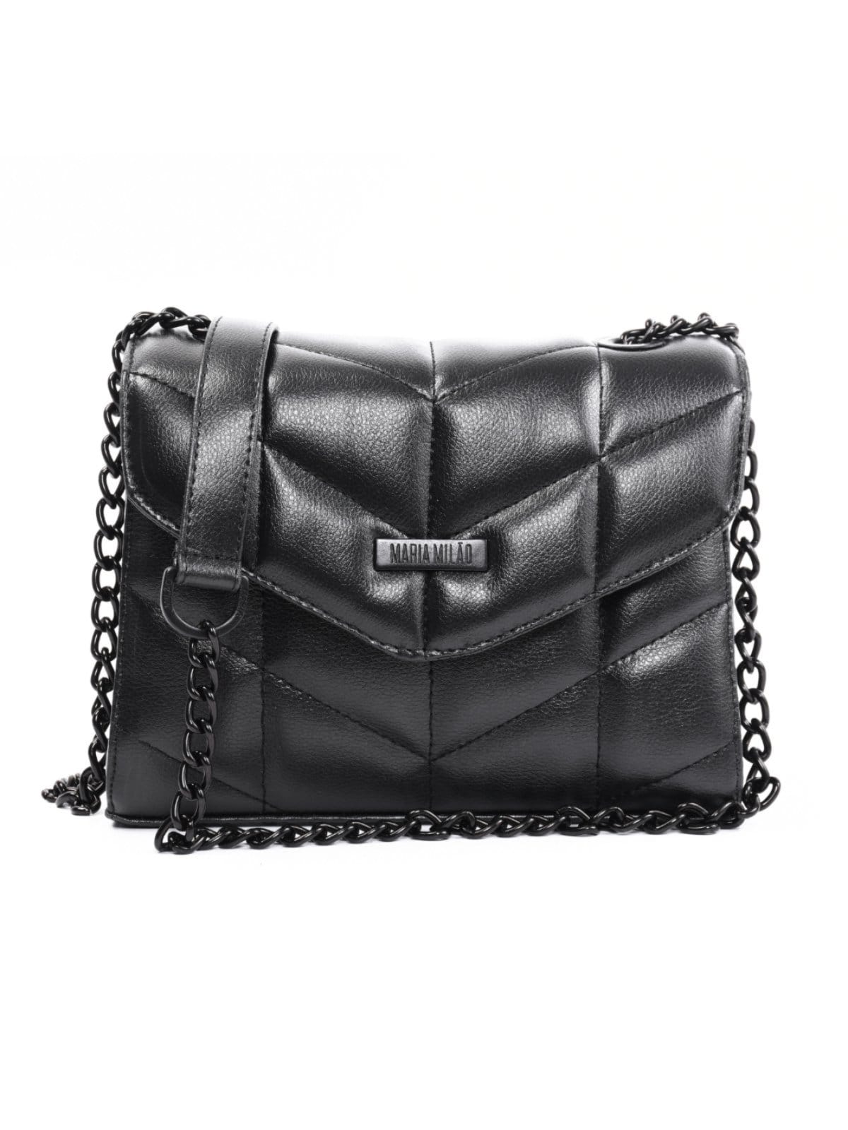 Bolsa Feminina Maria Milão Lateral All-Black Edição Limitada Preta