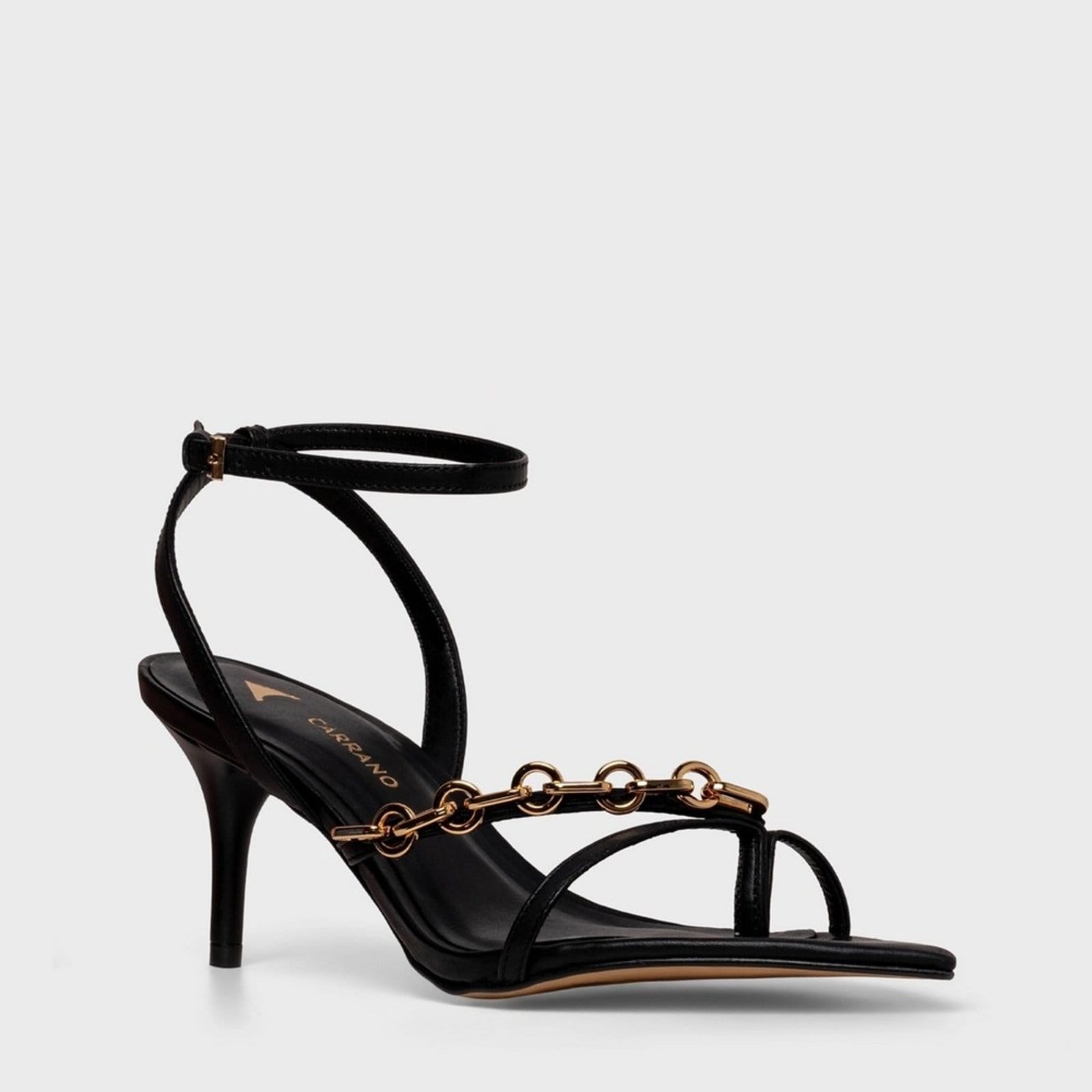 Vista 2 Sandália Bico Folha Carrano 909002 Carrano preto