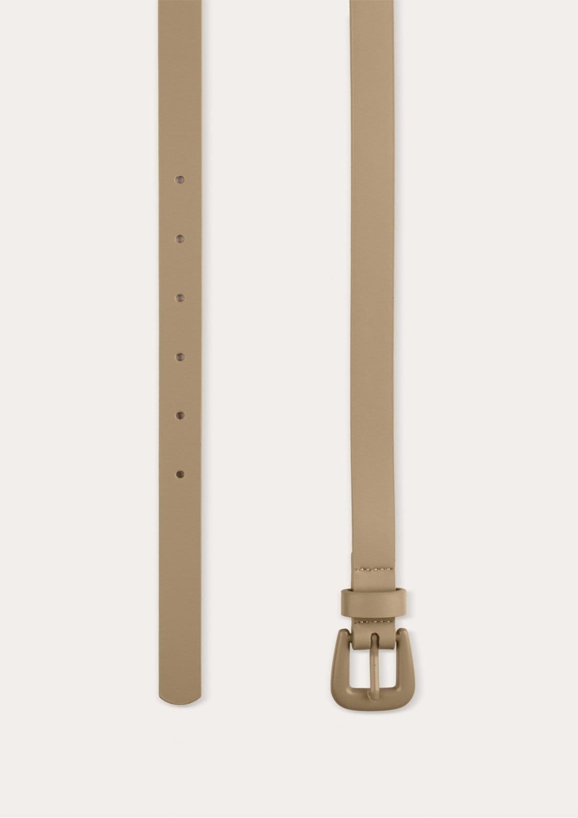 Vista 2 Cinto Feminino Fino Com Fivela De Metal Hering nude