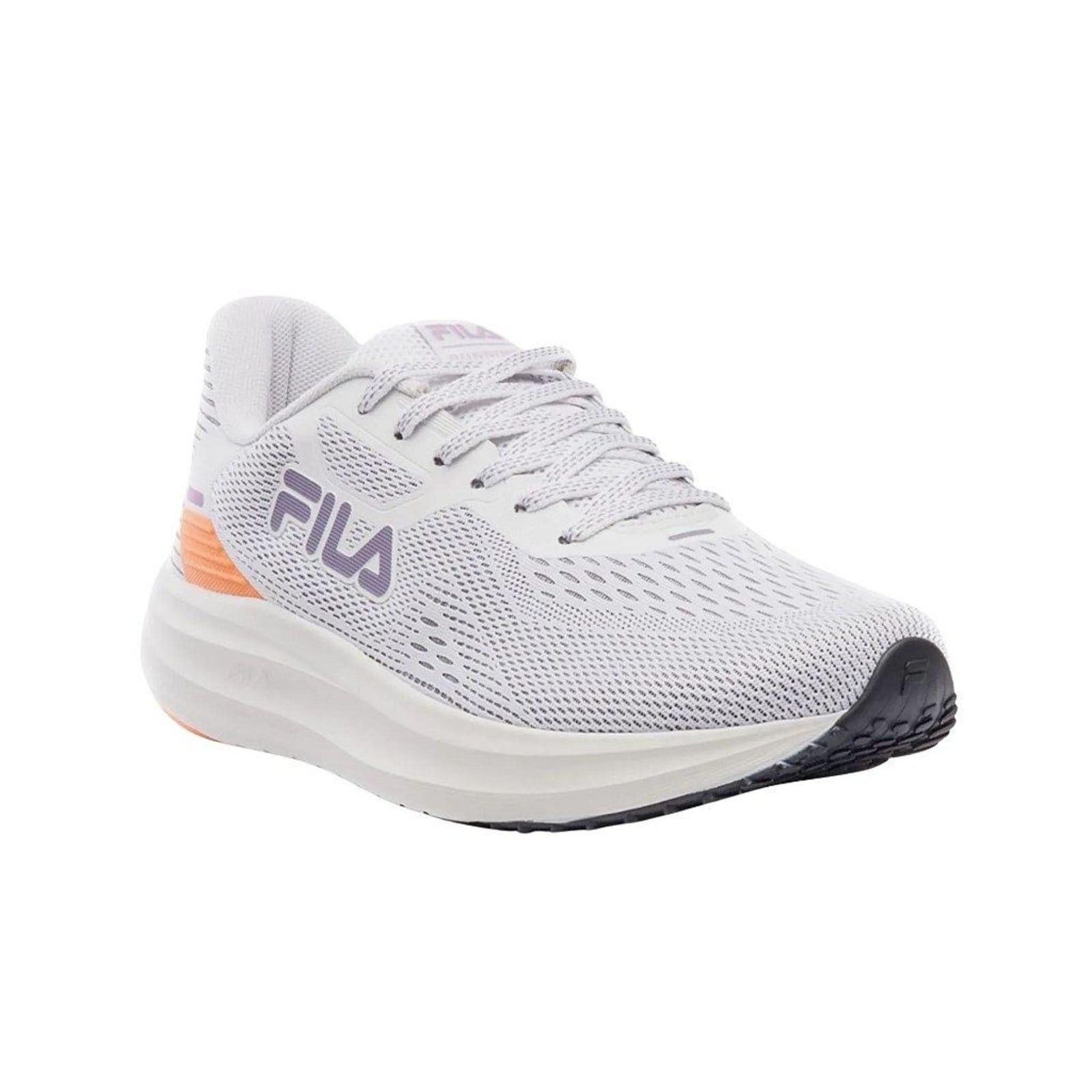 Vista 2 Tenis Fila Fastness Feminino e Laranja Fila branco