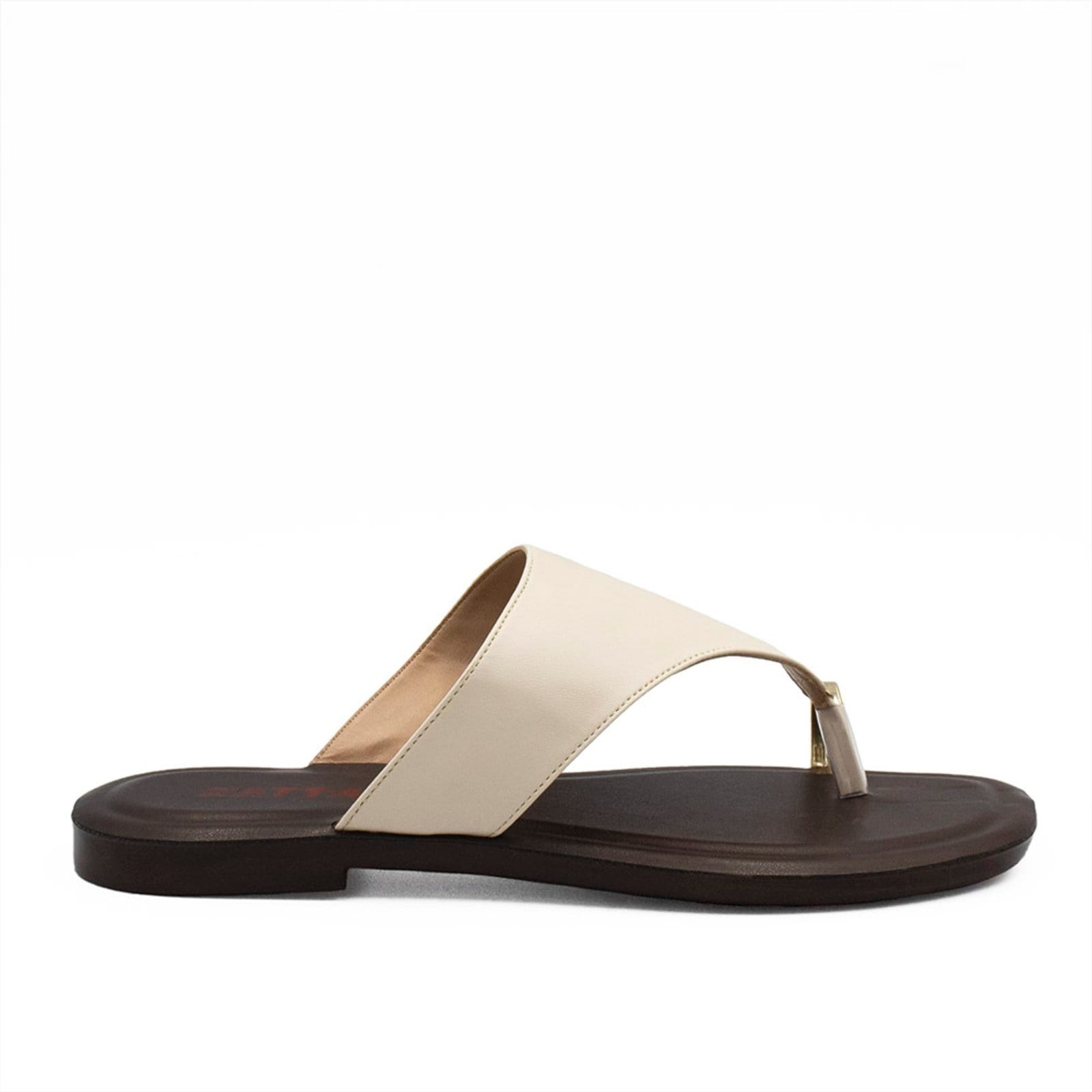 Rasteira Zatta de Dedo Alaide Off White