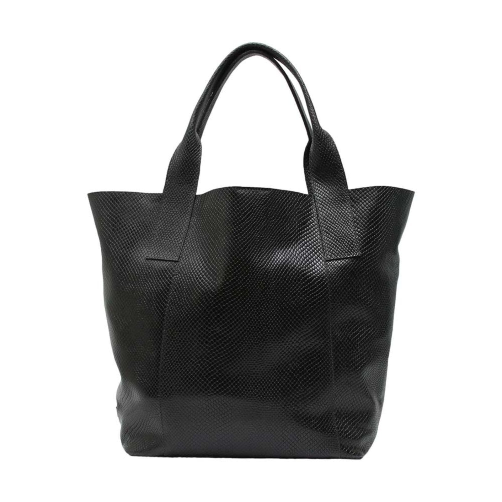 Bolsa Sacola Couro Griffazzi Preta