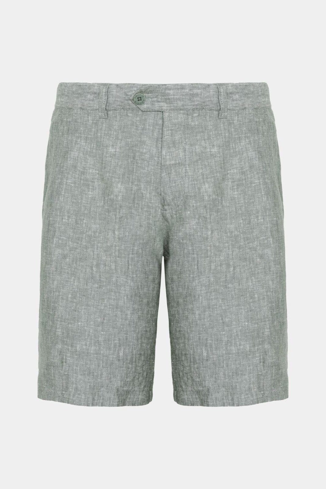 Bermuda Resort Linho Bolso-Faca Militar