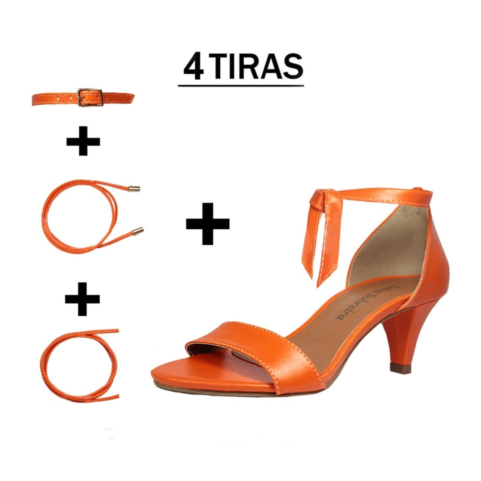 Sandália Troca Tira Salto Baixo Fino Luiza Sobreira Couro Mod. 2017-2