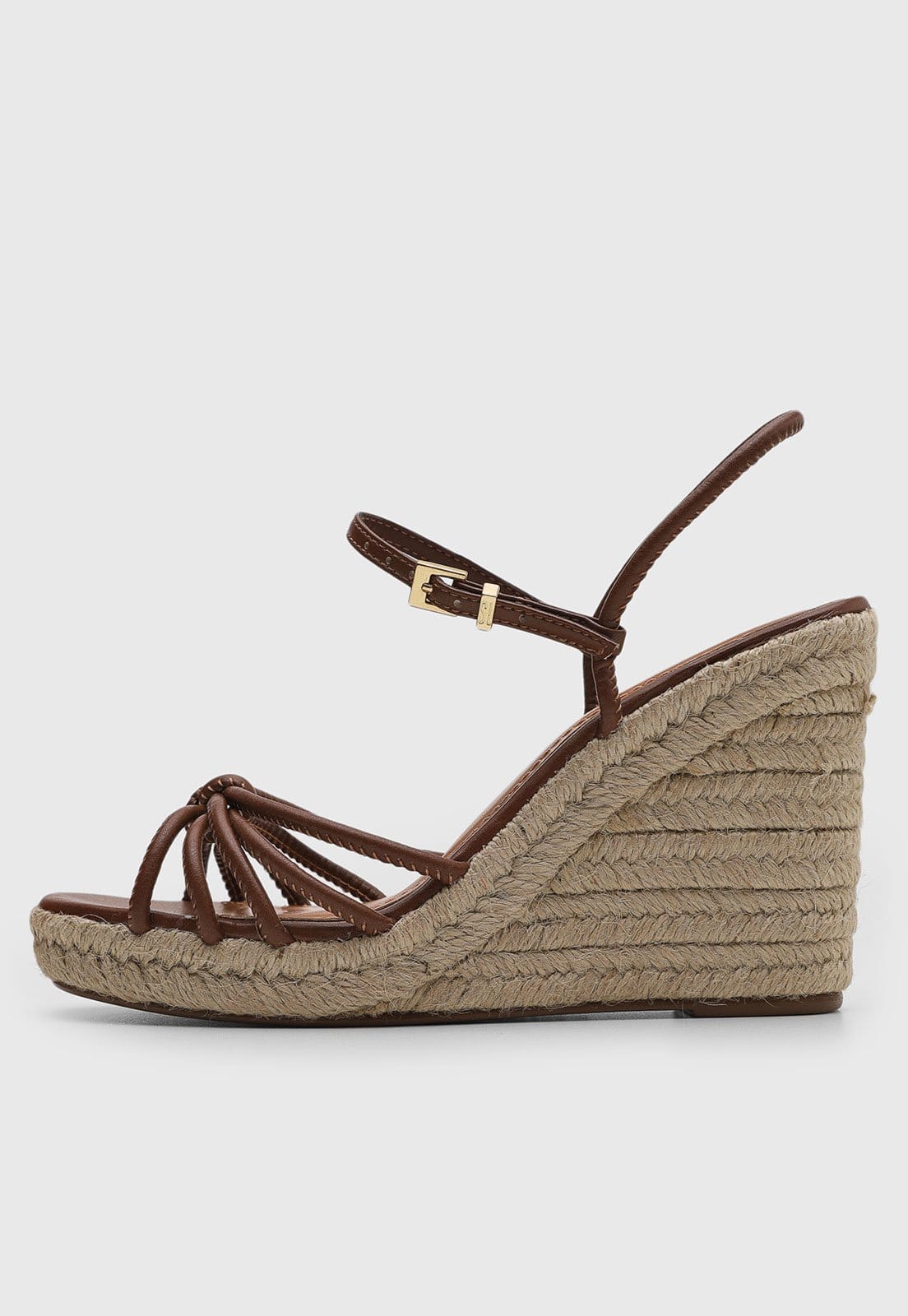 Vista principal Sandália Feminina Santa Lolla Anabela Corda Santa Lolla marrom