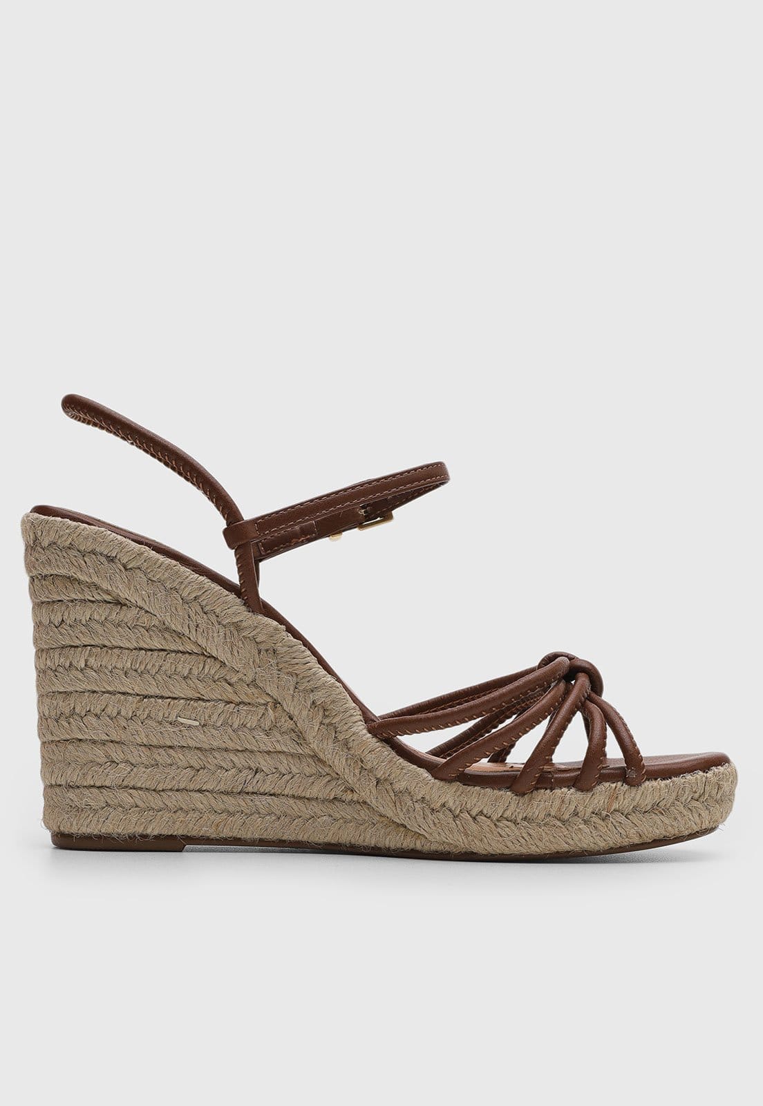 Vista 2 Sandália Feminina Santa Lolla Anabela Corda Santa Lolla marrom