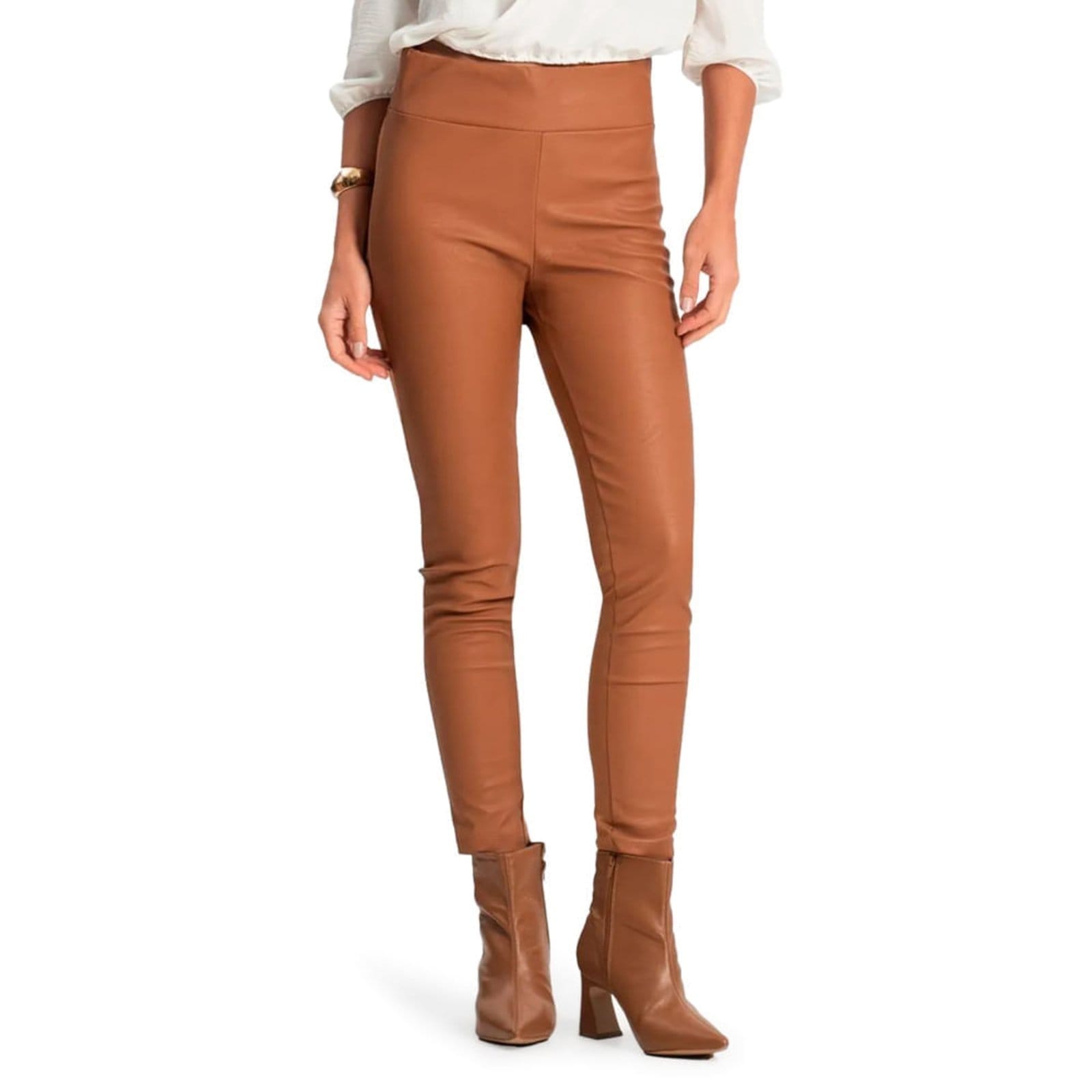 Vista principal Calça Feminina Rovitex Ponto Roma Rovitex caramelo