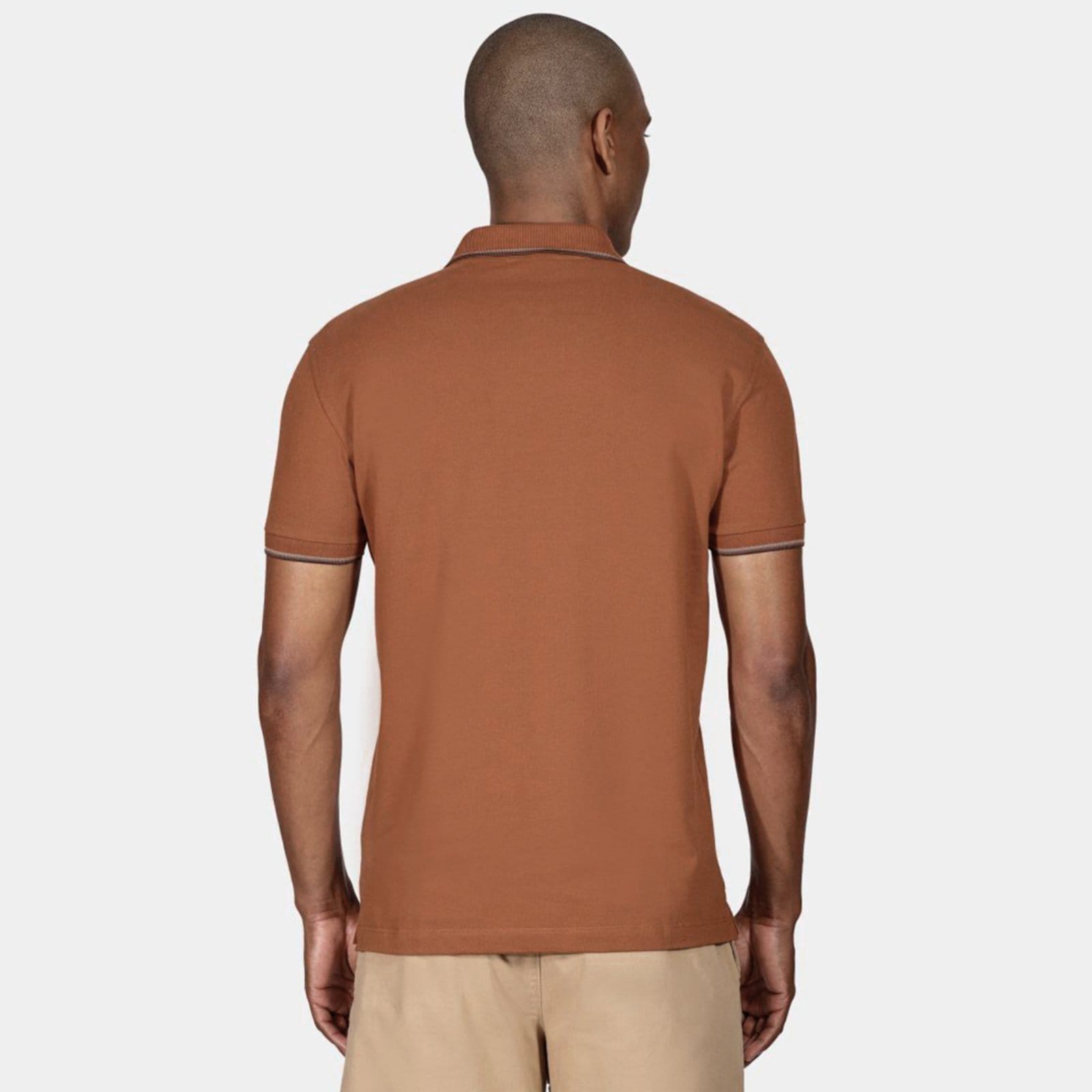 Vista 2 Camisa Polo Aramis Basic 4 Frisos In25b Masculino Aramis marrom