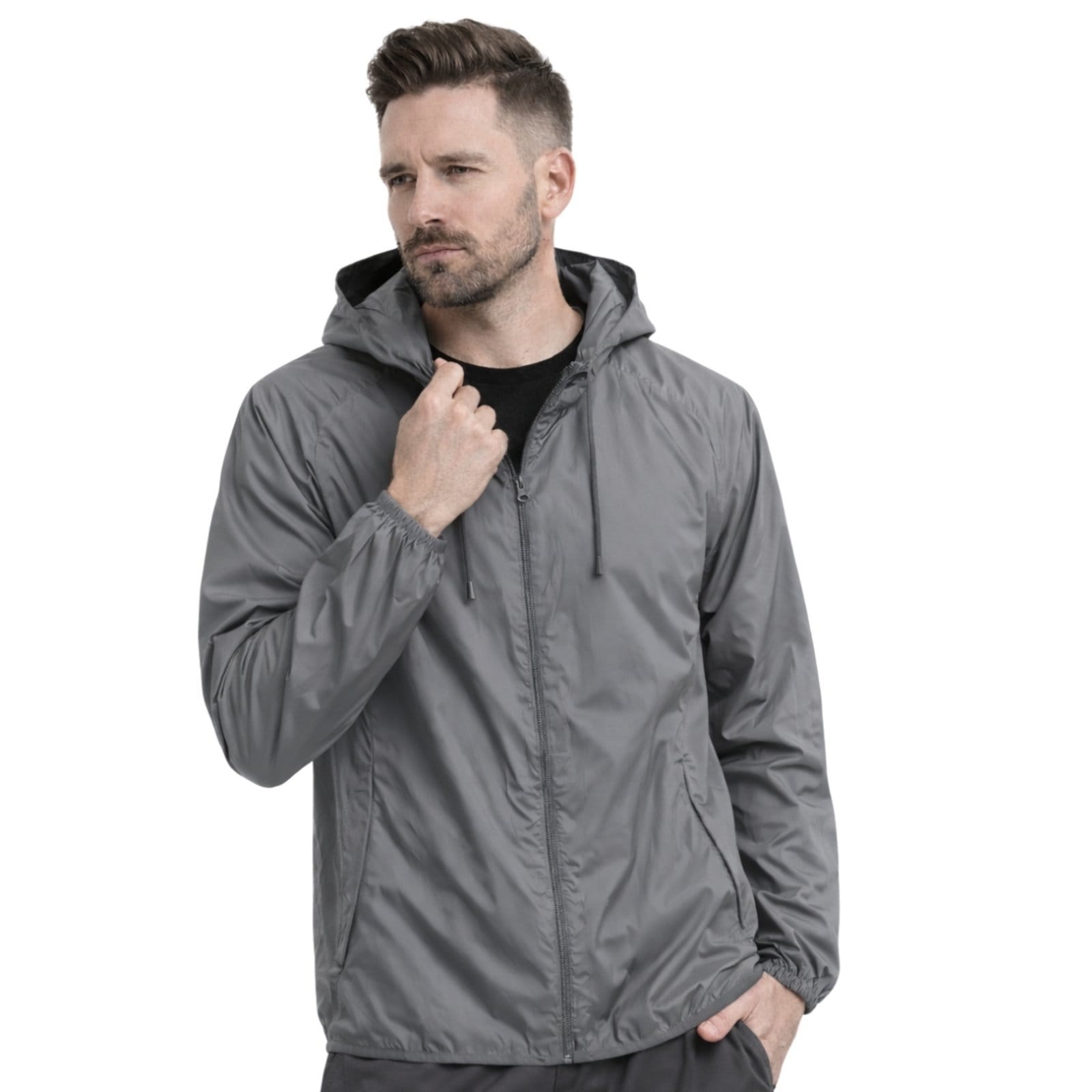 Jaqueta Corta Vento Impermeável Masculino Leve e Confortável Estilo Casual Liso