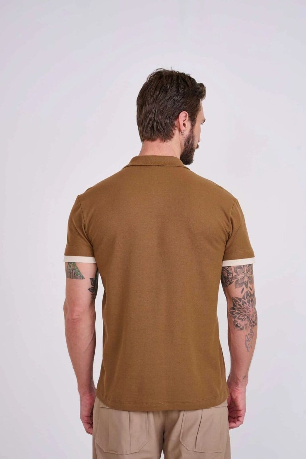 Vista 2 Polo Manga Dupla Colcci Baoba Colcci marrom