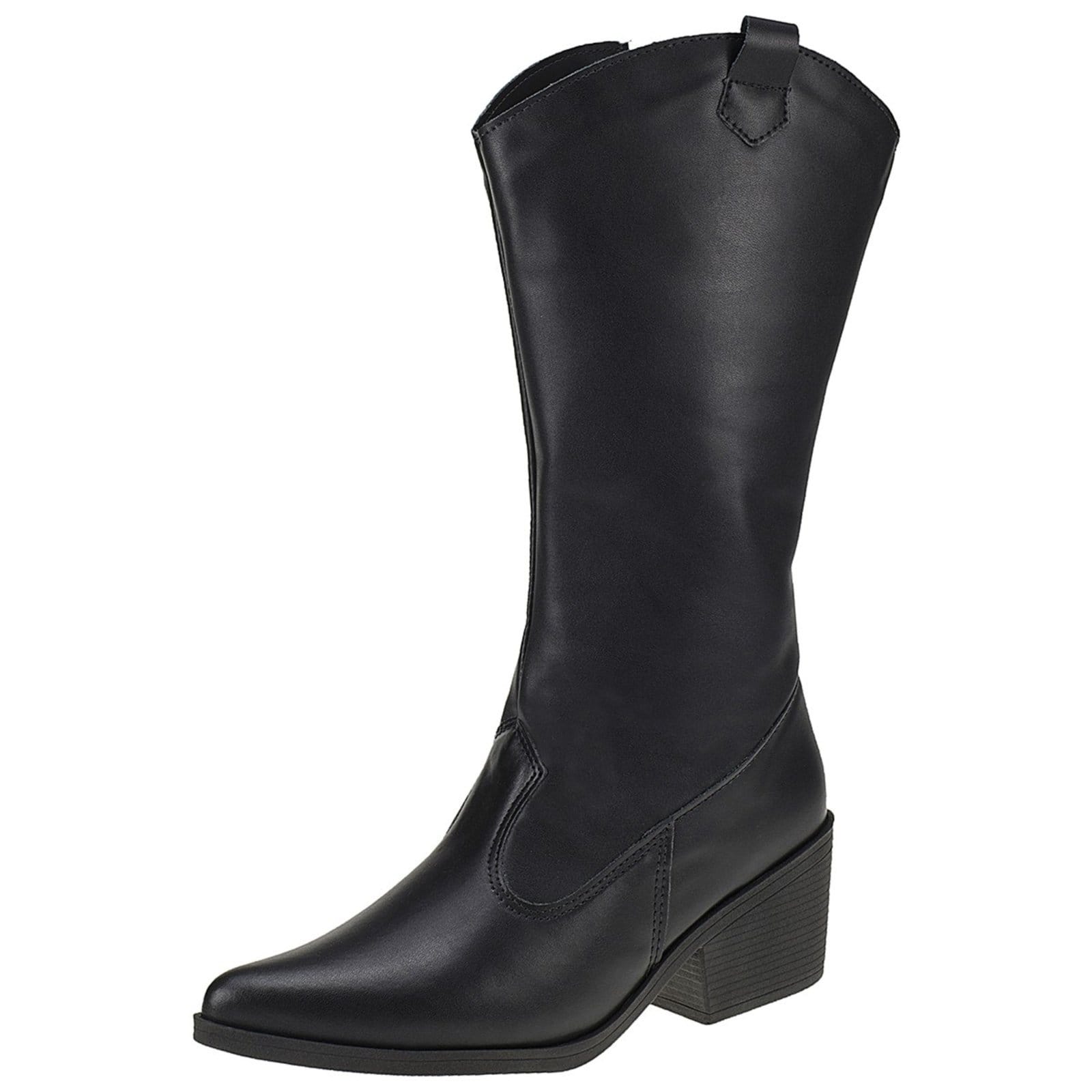 Bota Feminina Texana Lóris Shoes Cano Longo Moda Country Rodeio Bico Fino com Zíper