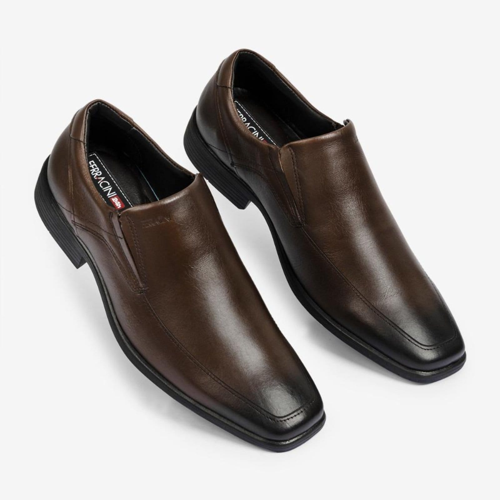 Vista 2 Sapato Social Melnik Ferracini de Calçar 5280-645I FERRACINI marrom