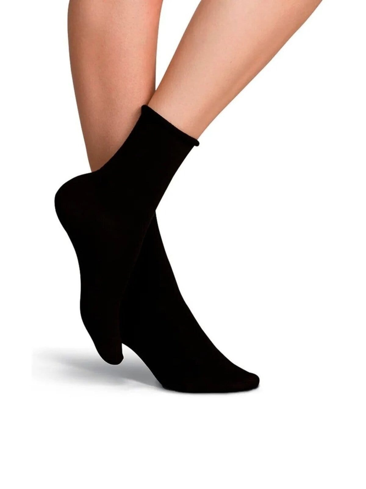 Vista 2 Kit com 9 Meias sem Punho Cano Médio Lupo Lupo cinza