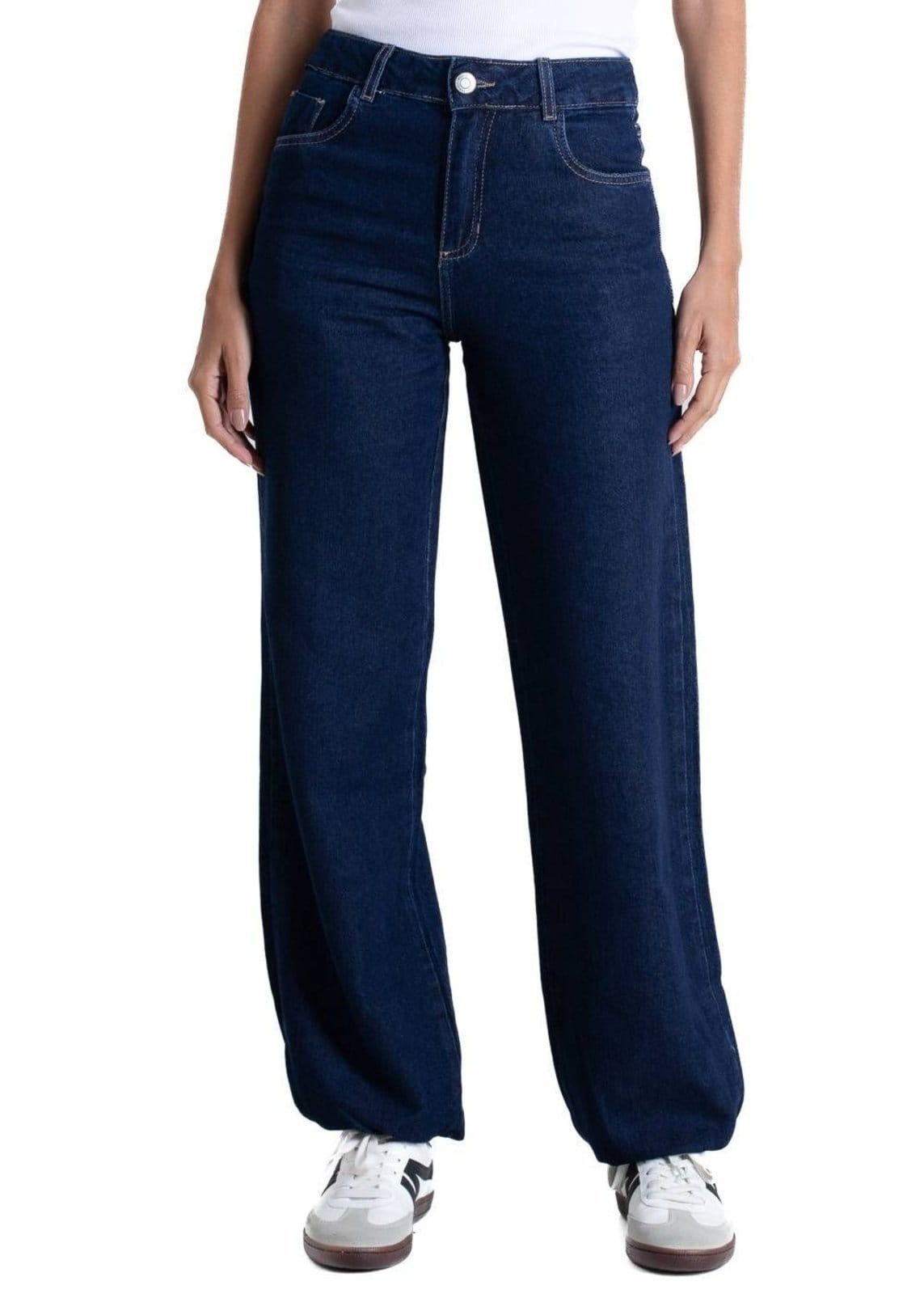 Vista principal Calça Jeans Sawary Balonê - 281394 Sawary azul