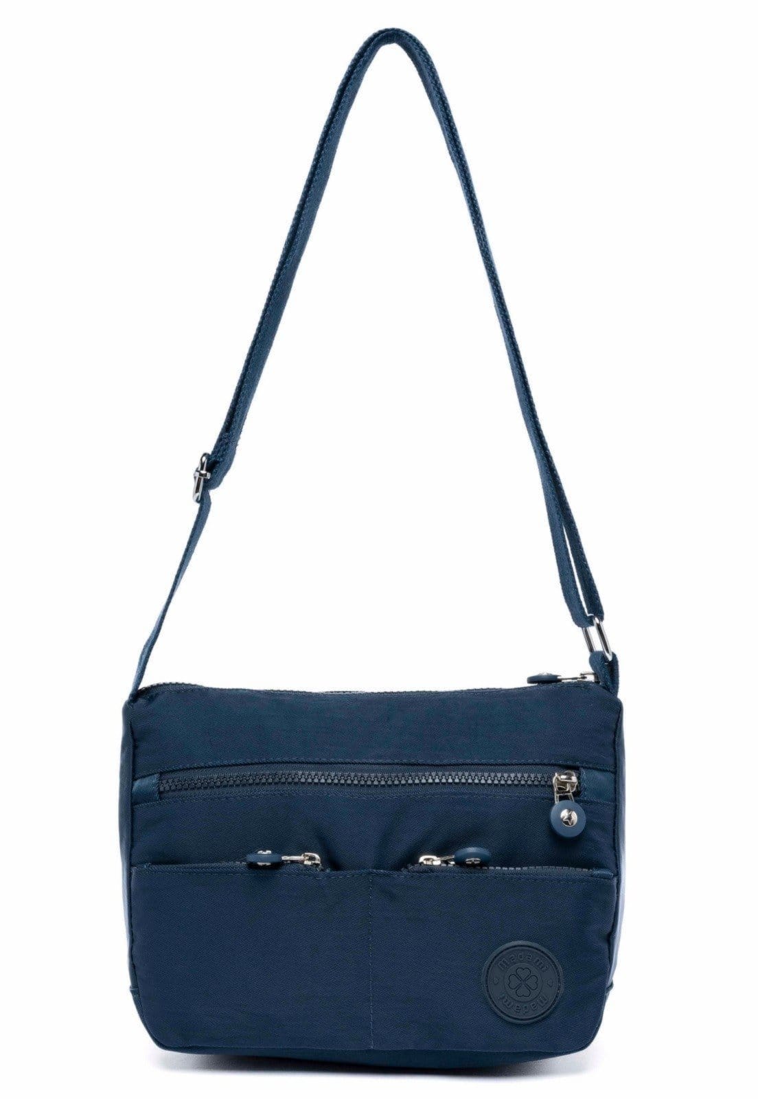 Vista principal Bolsa Feminina Transversal Madami Resistente Alça Ajustavel Madami azul marinho