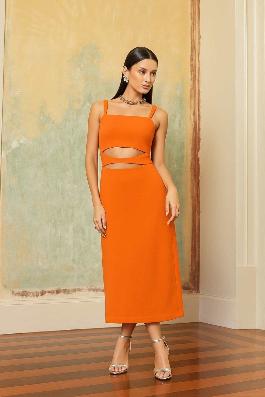 Vestido Vanibele Midi Terracota - 2